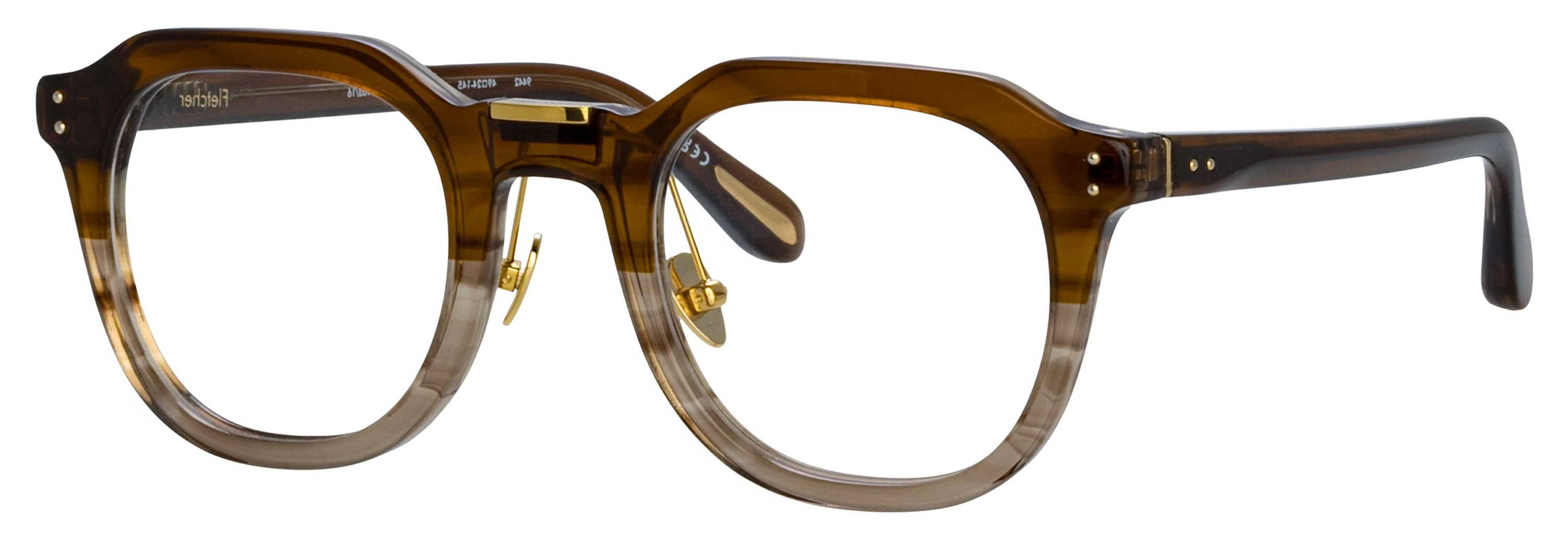 Color_LFL1103C16OPT - Fletcher Optical Angular Frame in Caramel Horn and Light Gold