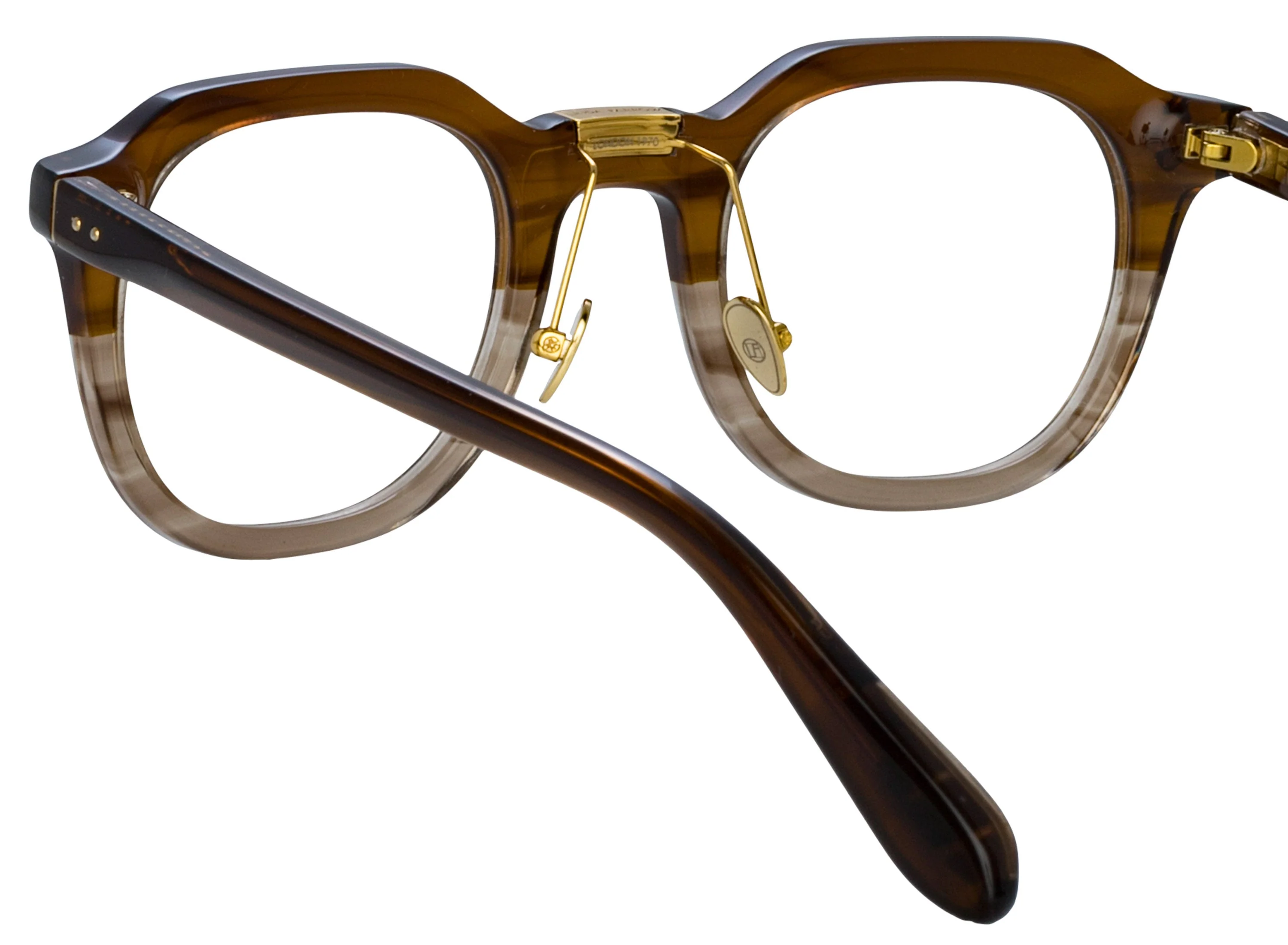 Color_LFL1103C16OPT - Fletcher Optical Angular Frame in Caramel Horn and Light Gold