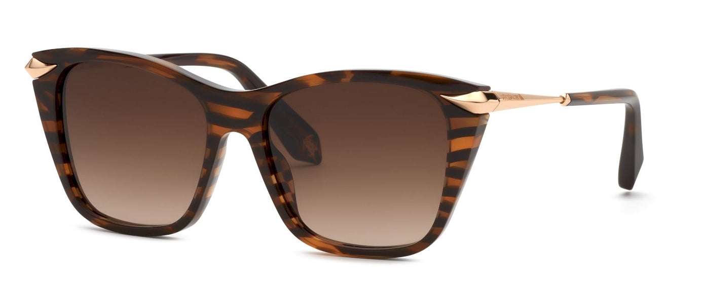 Color_04AH - Shiny Striped Chelsea Havana / Brown Gradient Brown