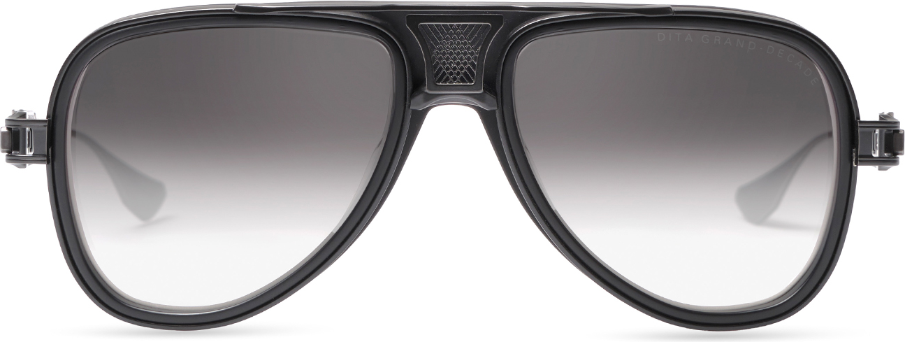 Dita Grand-Decade DTS460 luxury sunglasses-A-02 - Matte Black - Black Iron - Dark Grey To Clear Gradient - Gradient