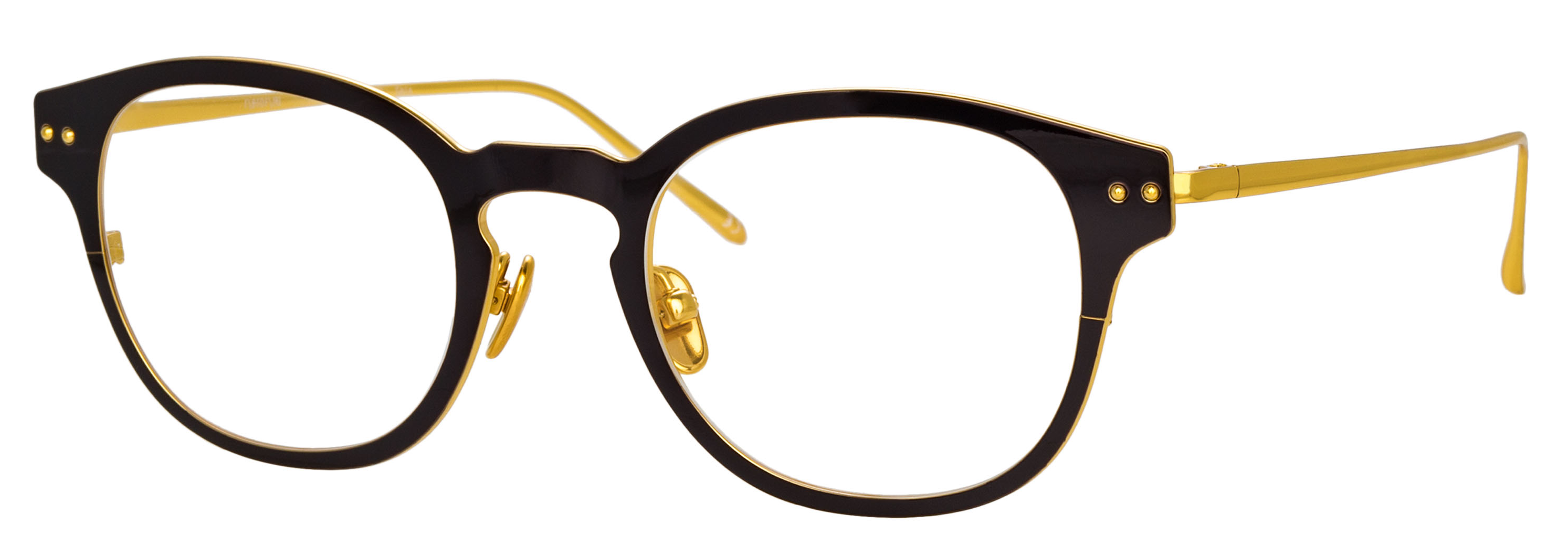 Color_LFL1018C1OPT - Allen Optical D-Frame in Black Yellow Gold