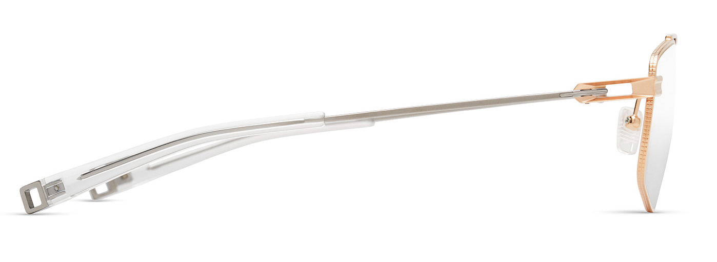 Color_DLX144-A-04 - Rose Gold - Shiny Silver - Crystal Clear - Clear Blue Light Filter - Clear