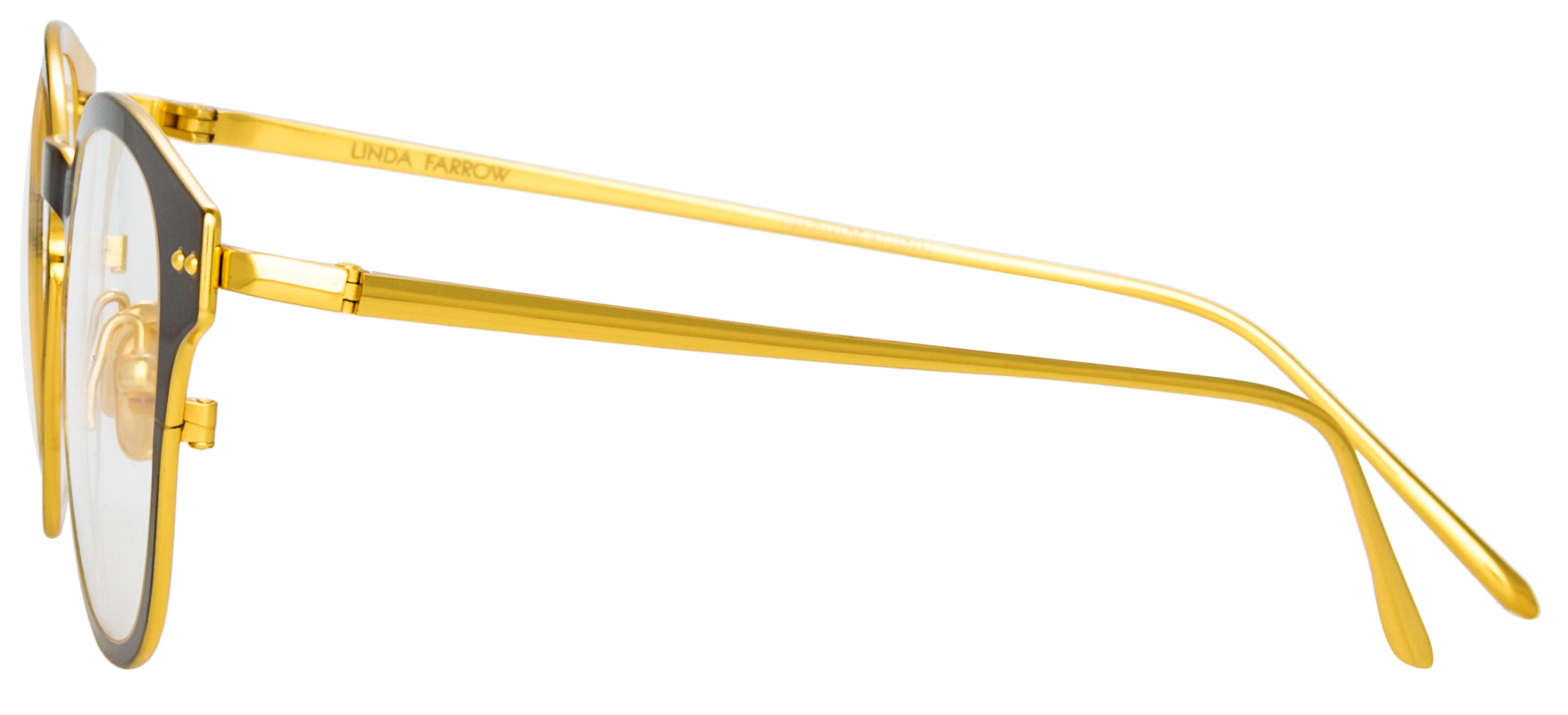 Color_LFL1018C1OPT - Allen Optical D-Frame in Black Yellow Gold