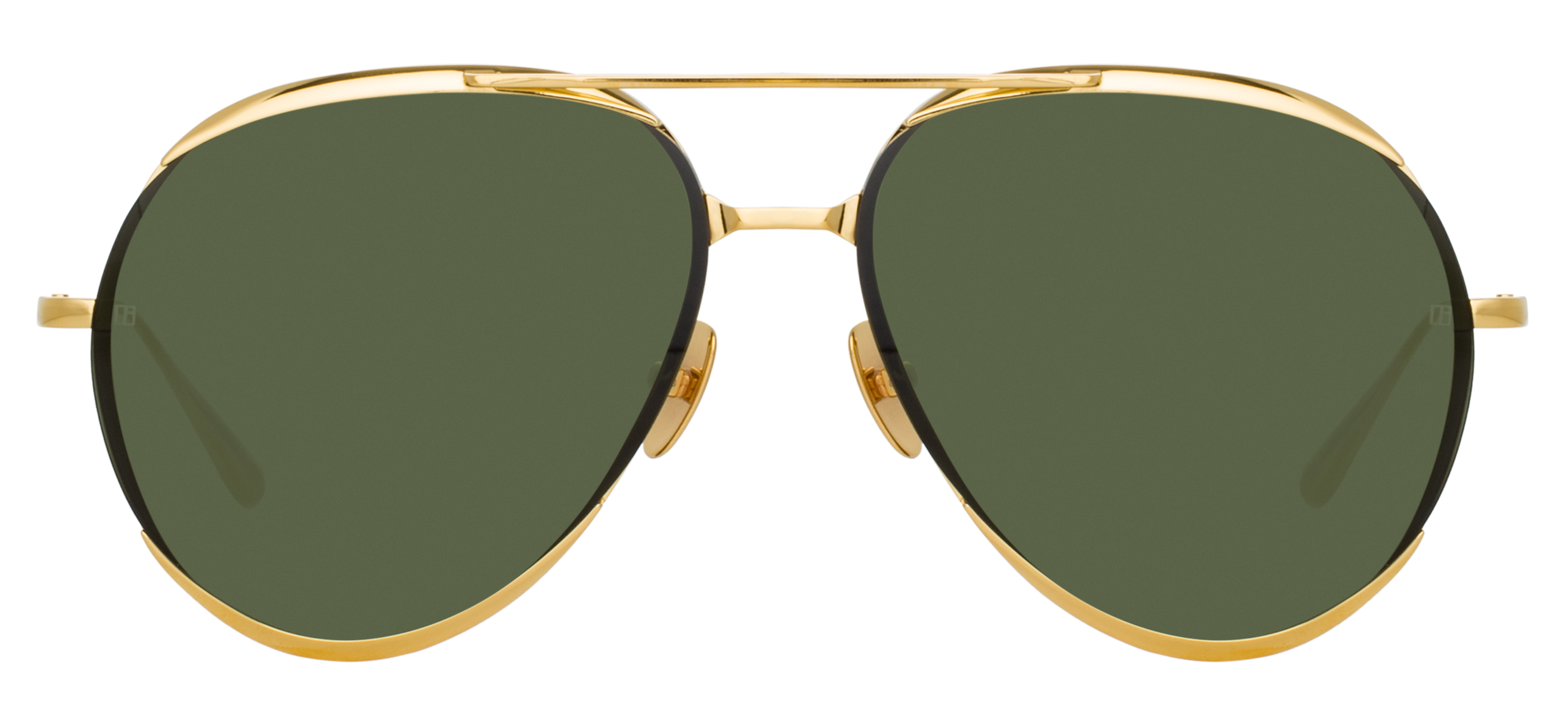 Color_LFL1207C1SUN - Matisse Aviator Sunglasses in Yellow Gold and Green 