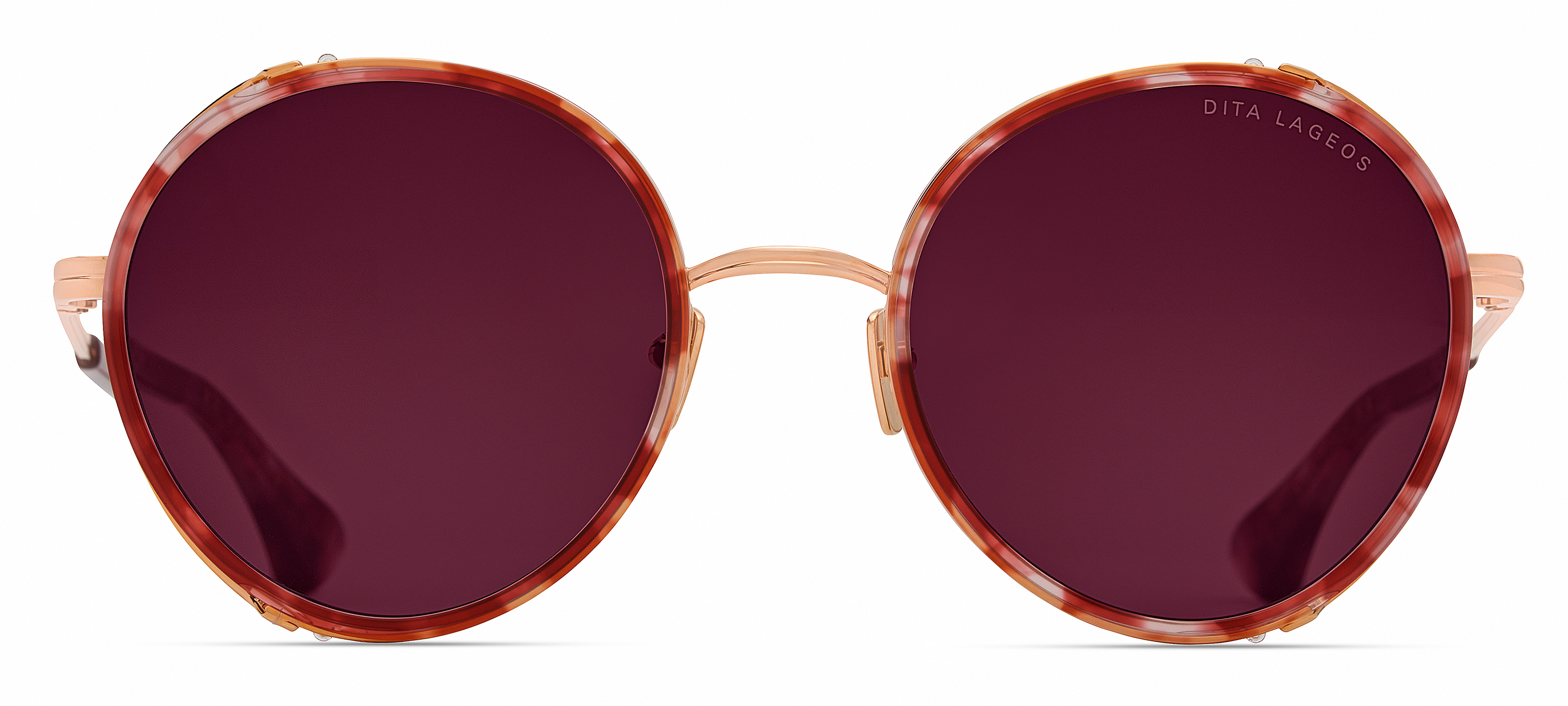 Color_DTS532-52-04 - Rose Tortoise - Rose Gold / Dark Cherry To Clear Gradient 