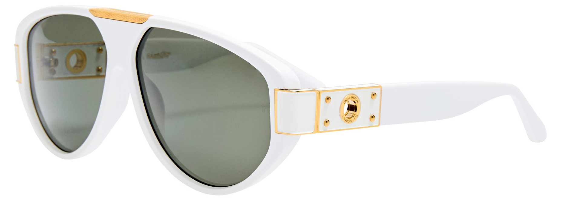 Color_LFL1653C2SUN - Rowan Aviator Sunglasses in White and Grey 