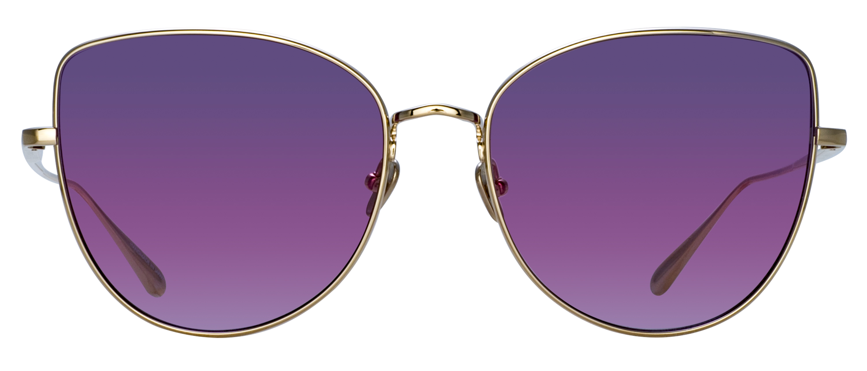 Color_LFL1336C9SUN - Eloise Cat Eye Sunglasses in Light Gold and Purple