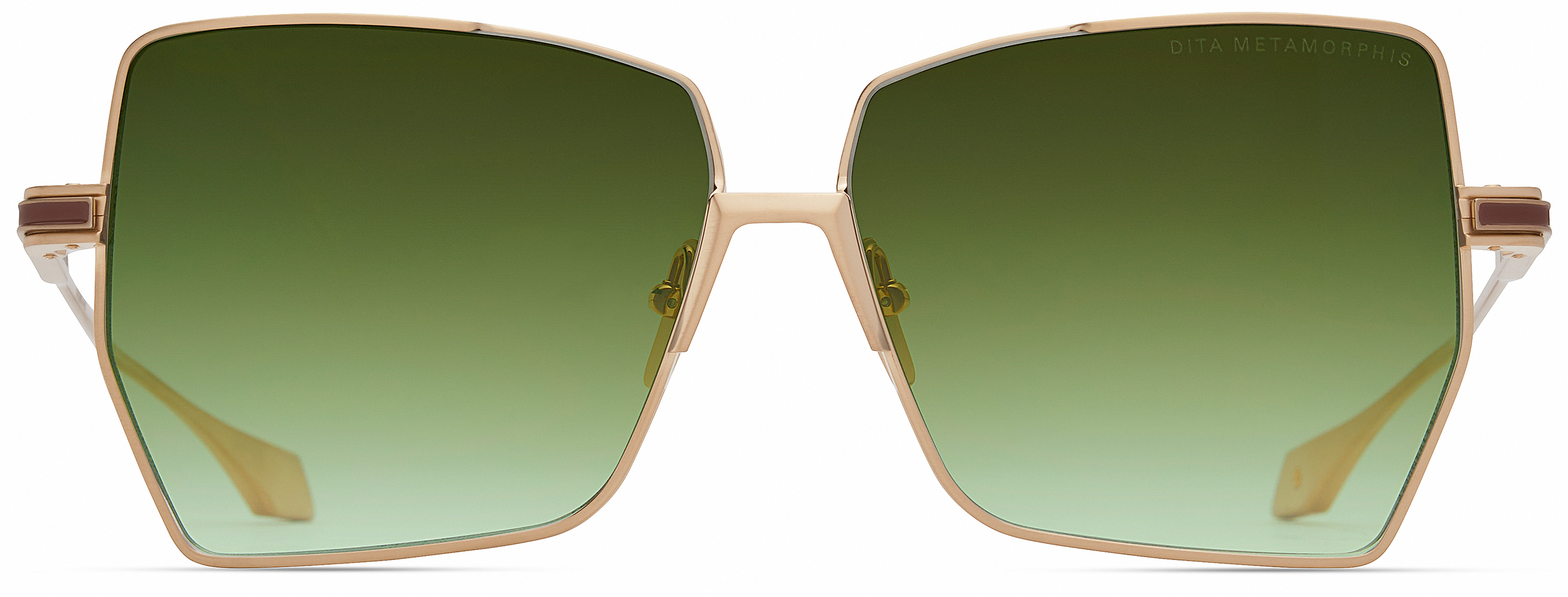 Color_DTS202-A-02 - Brushed White Gold / Dark Green To Clear Gradient