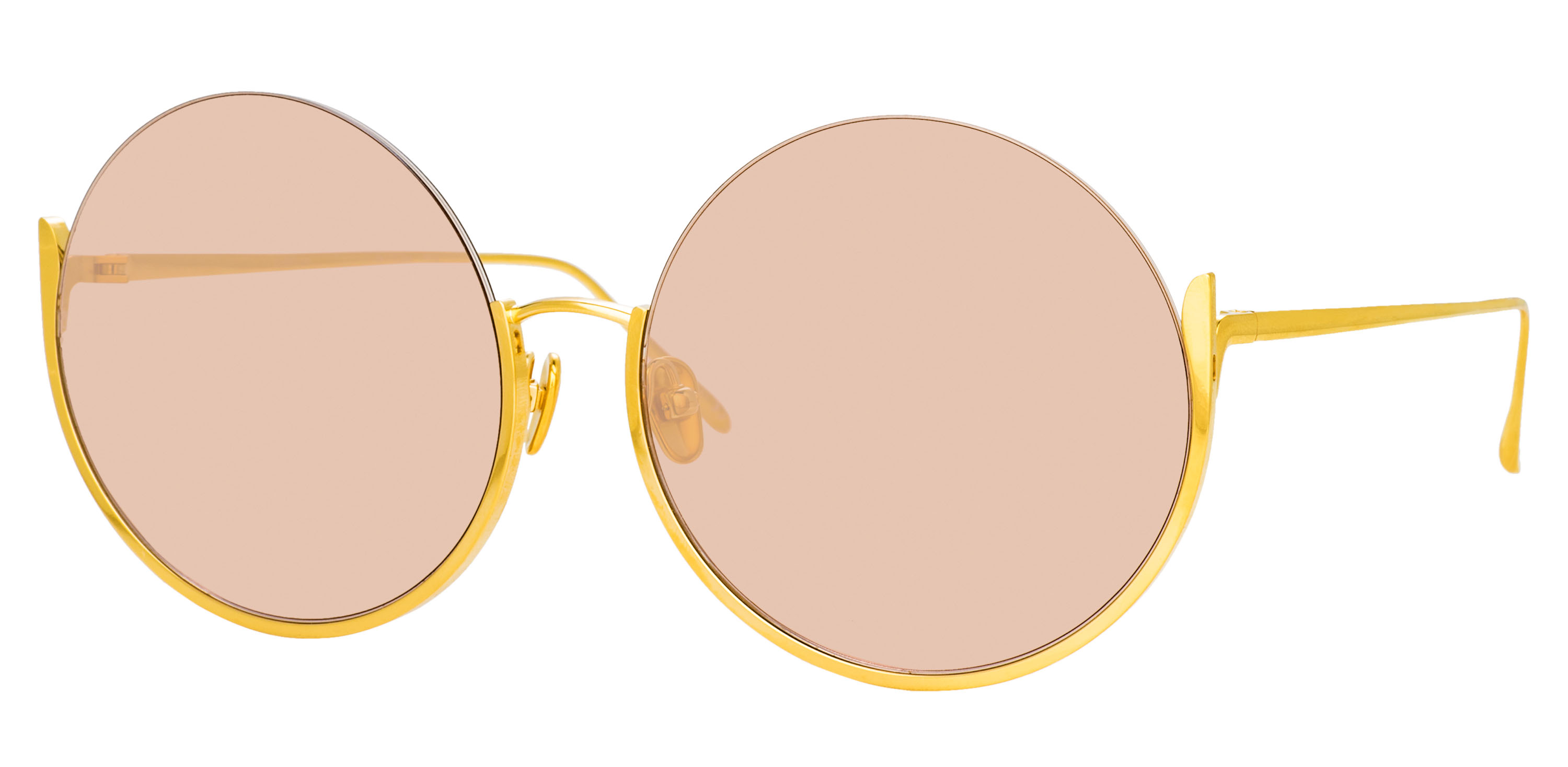 Color_LFL1006C3SUN - Olivia Round Sunglasses in Yellow Gold