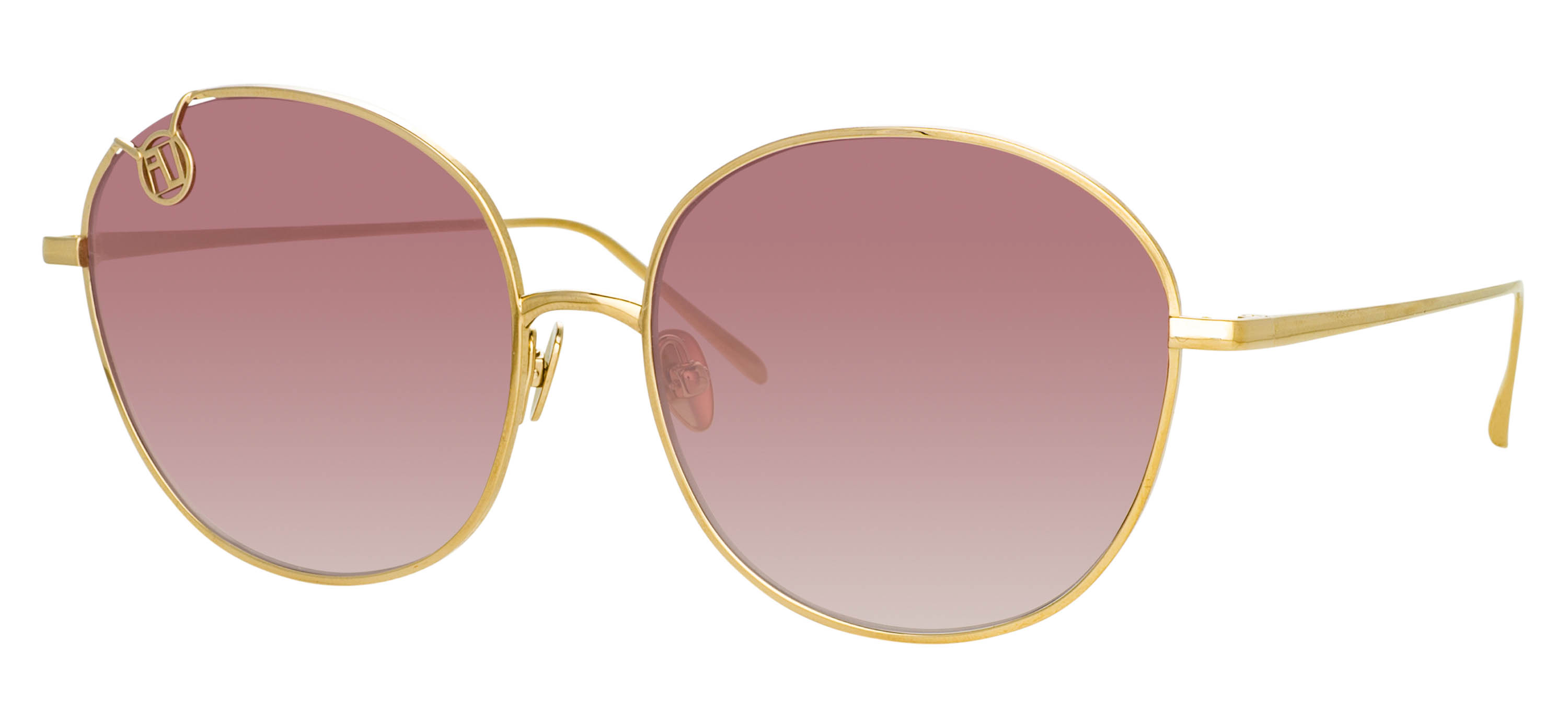 Color_LFL1054C2SUN - Hannah Cat Eye Sunglasses in Light Gold and Burgundy
