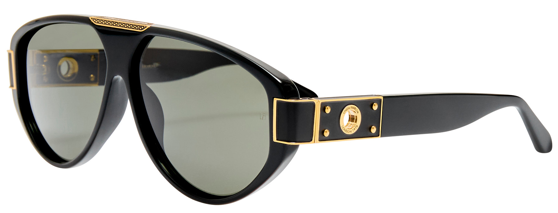 Color_LFL1653C1SUN - Rowan Aviator Sunglasses in Black and Grey 