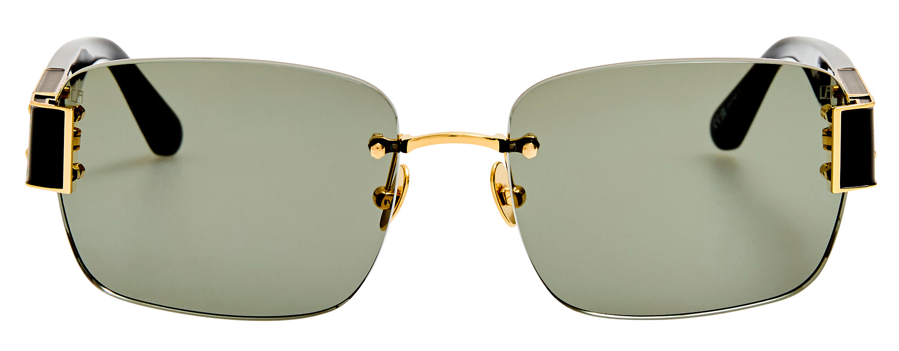 Color_LFL1643C1SUN - Jessica Rectangular Frame Sunglasses in Black and Grey