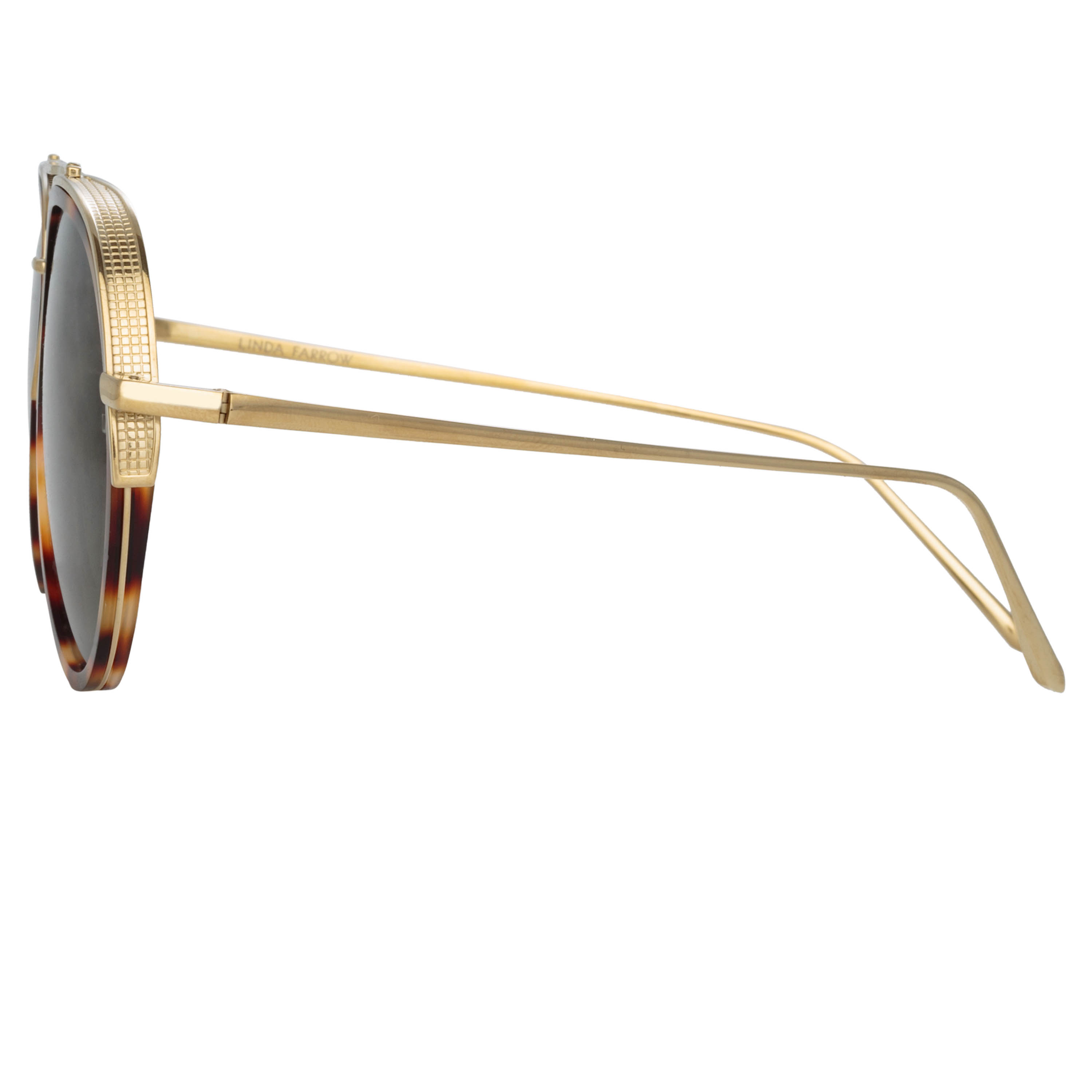 Color_LFL1118C2SUN - Abel Aviator Frame Sunglasses in T-Shell and Solid Green