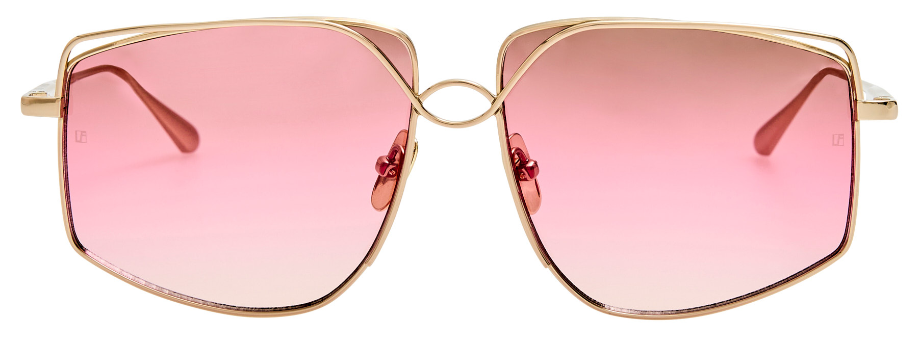 Color_LFL1596C3SUN - Miranda Oversized Frame Sunglasses Yellow Gold and Pink Grad