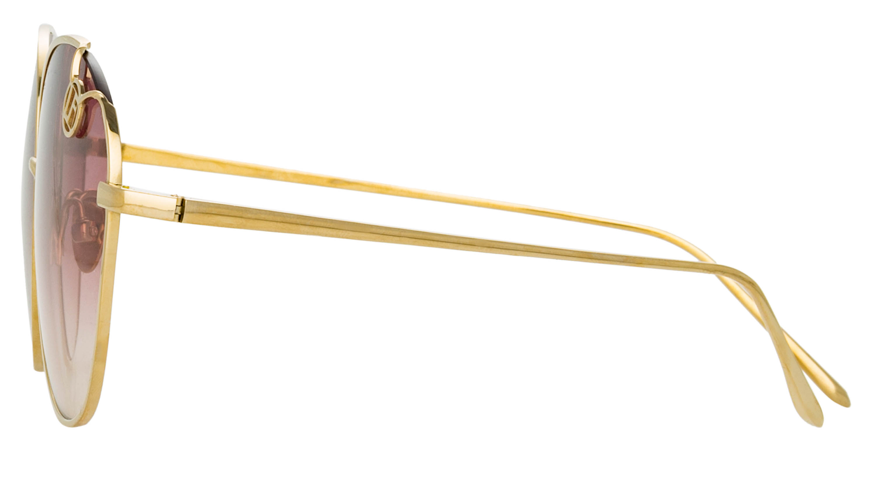 Color_LFL1054C2SUN - Hannah Cat Eye Sunglasses in Light Gold and Burgundy
