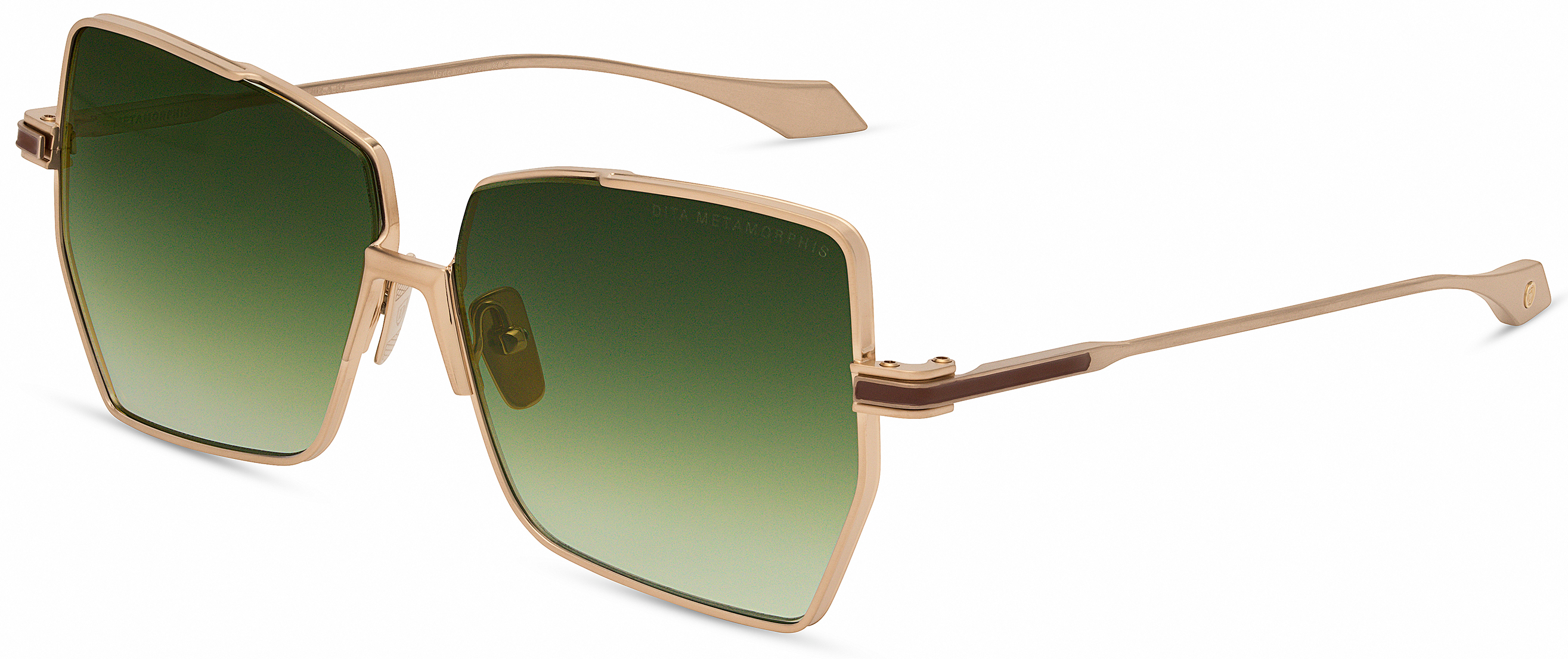 Color_DTS202-A-02 - Brushed White Gold / Dark Green To Clear Gradient