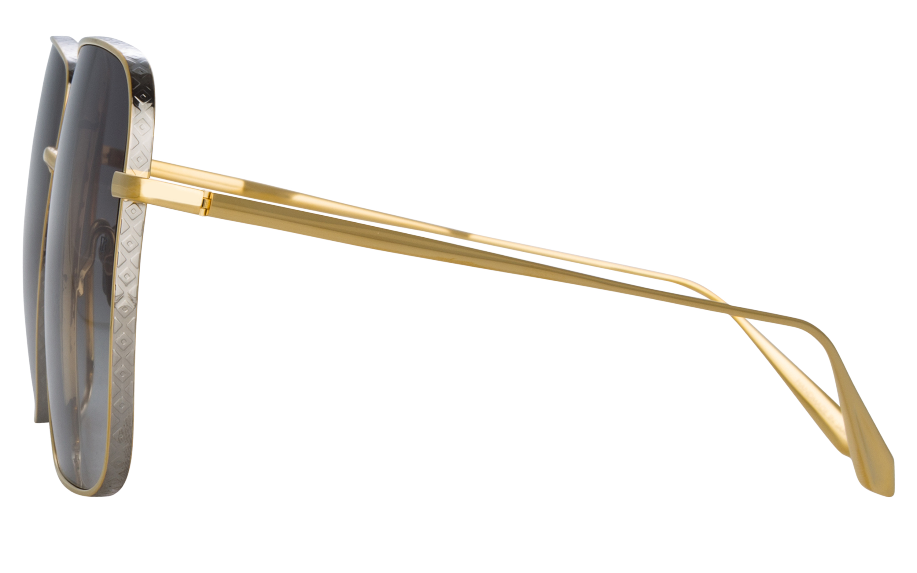 Color_LFL1254C2SUN - Andoa Squared Sunglasses in Titanium Yellow Gold and Grey Gradient