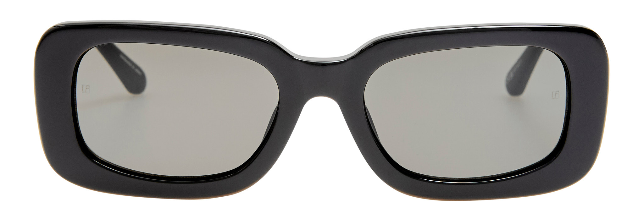 Color_LFL1680C1SUN - Belle Rectagular Frame Sunglasses Black and Grey