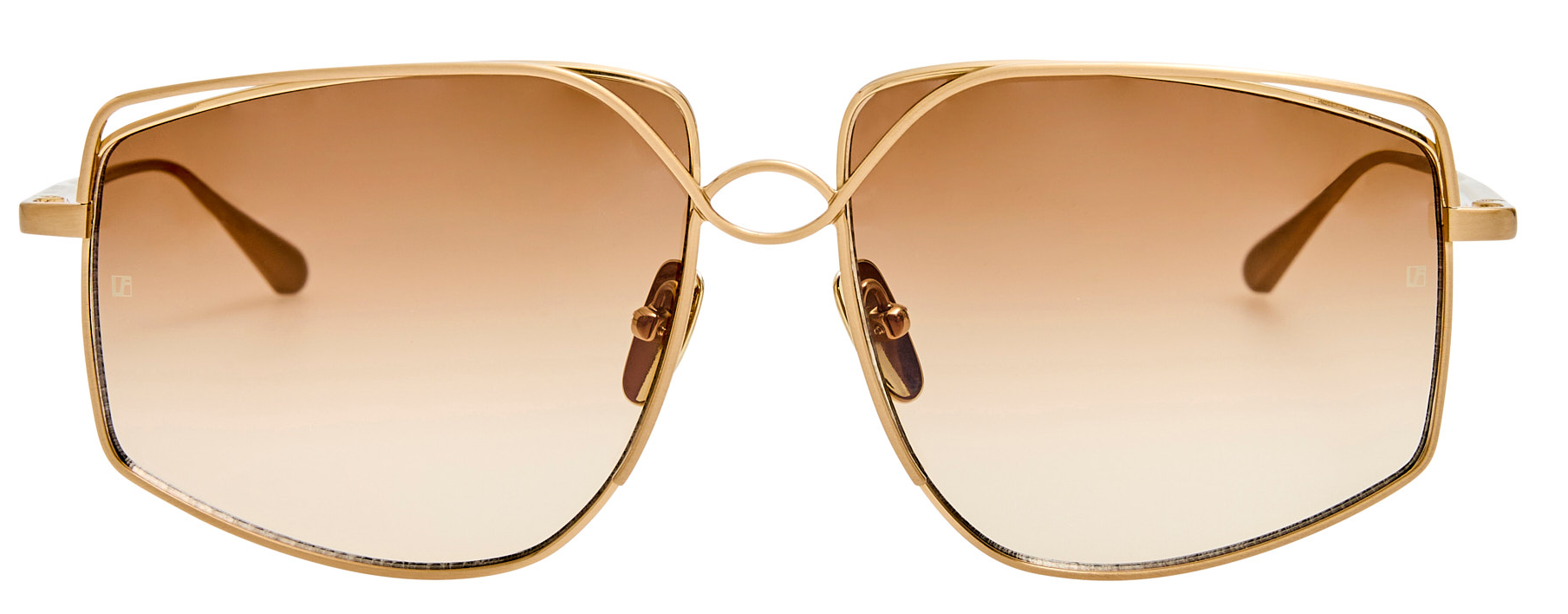 Color_LFL1596C1SUN - Miranda Oversized Frame Sunglasses Yellow Gold and Mocha Grad