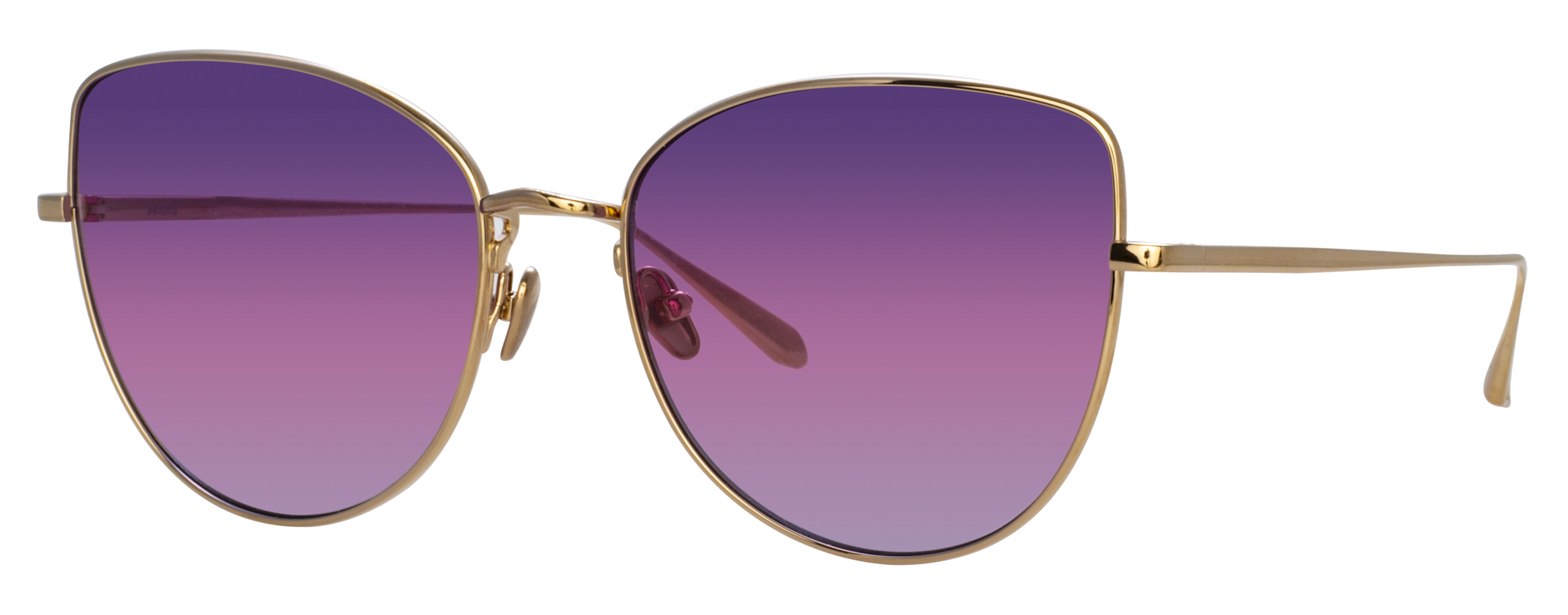 Color_LFL1336C9SUN - Eloise Cat Eye Sunglasses in Light Gold and Purple