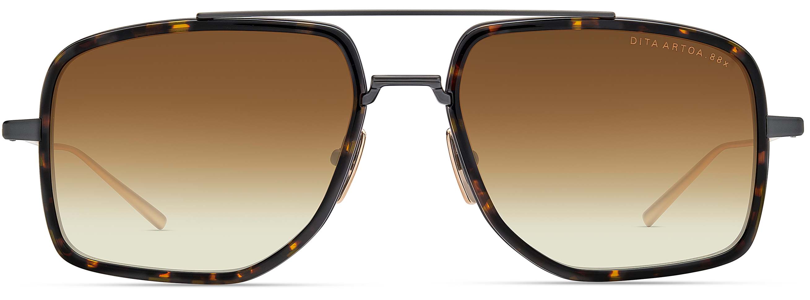 Color_DTS471-A-03 MATTE BLACK-DARK TORTOISE / DARK BROWN TO CLEAR GRADIENT