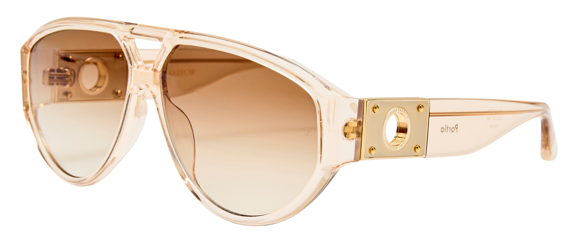 Color_LFL1652C4SUN - Portia Aviator Frame Sunglasses in Ash and Mocha Grad