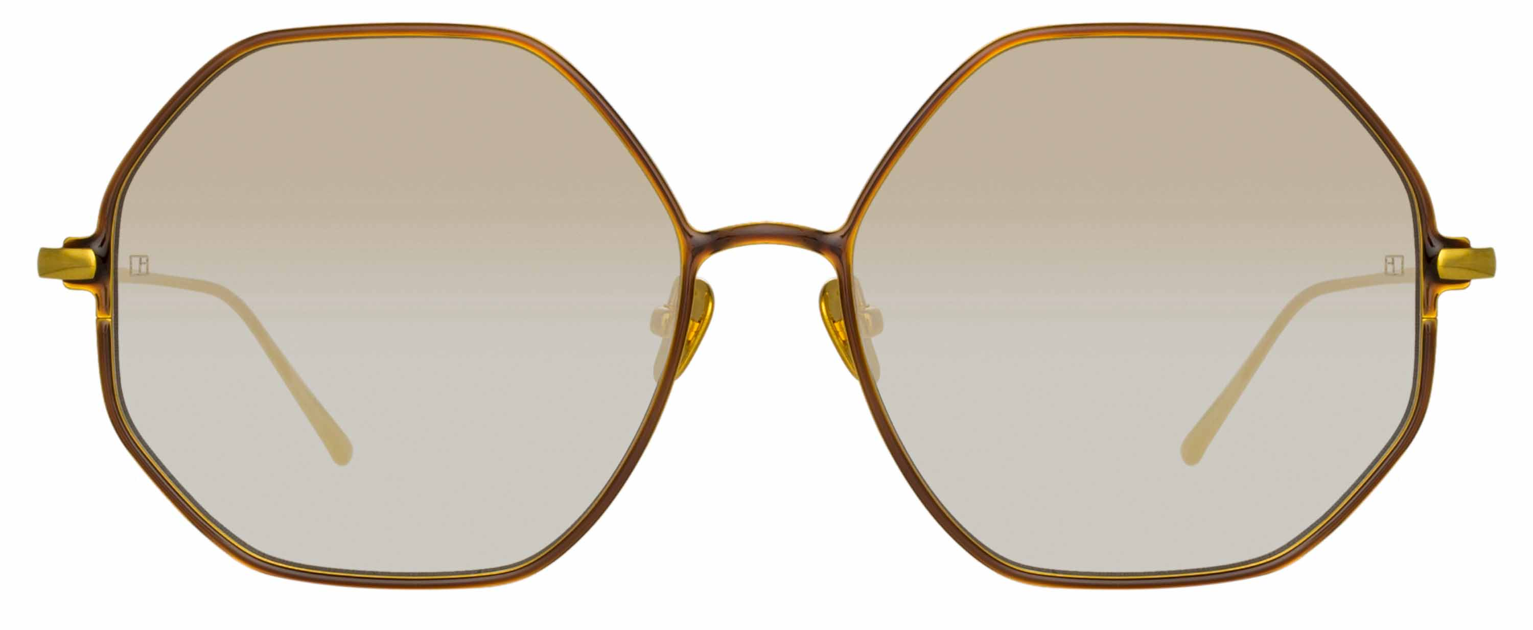 Color_LFL1148C2SUN - Leif Oversized Sunglasses in Yellow Gold and Brown