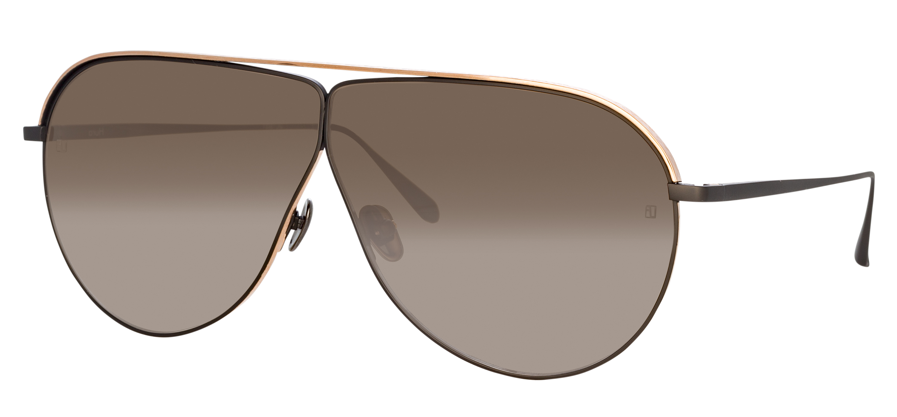 Color_LFL1263C1SUN - Hura Aviator Sunglasses in Titanium Black and Mocha Gradient
