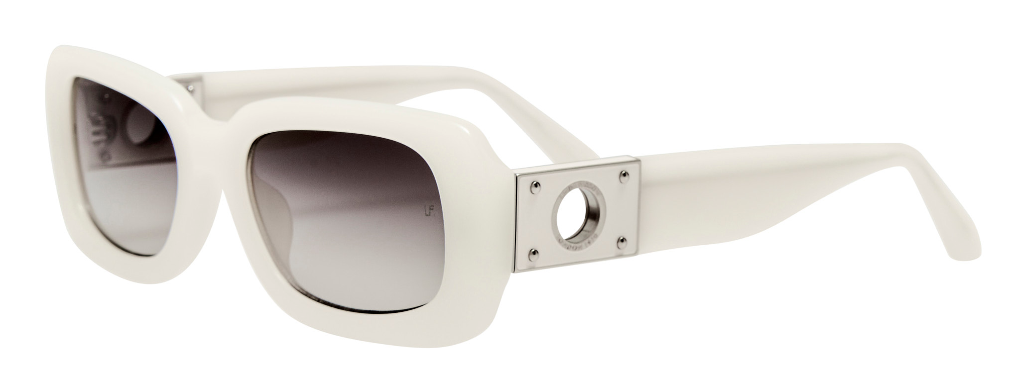 Color_LFL1680C3SUN - Belle Rectagular Frame Sunglasses Cream and Grey Grad