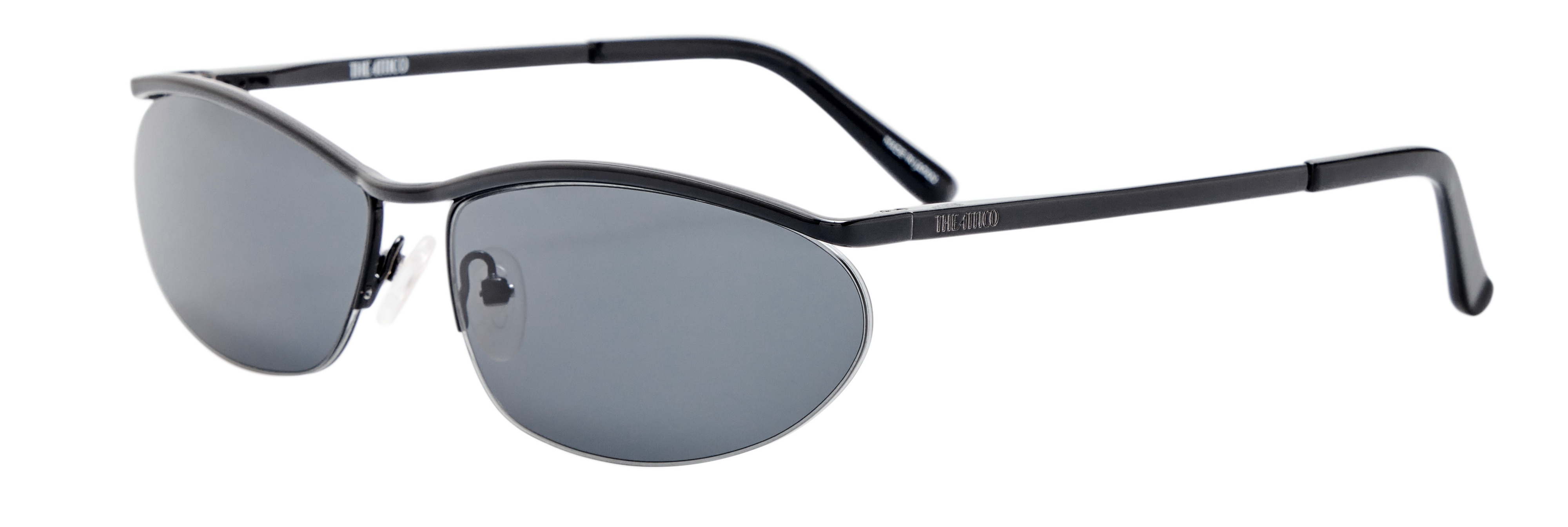 Color_ATTICO84C3SUN - The Attico Charlotte Cat-Eye Sunglasses in Shiny Black and Grey