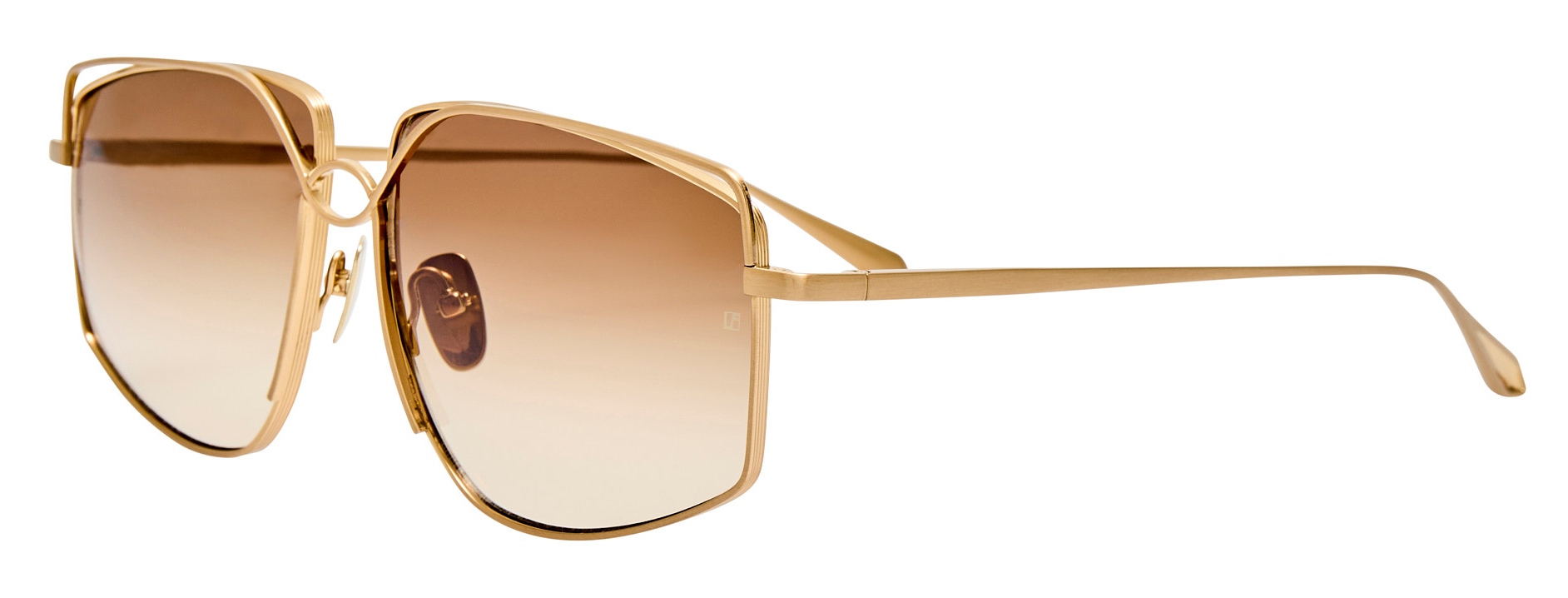 Color_LFL1596C1SUN - Miranda Oversized Frame Sunglasses Yellow Gold and Mocha Grad