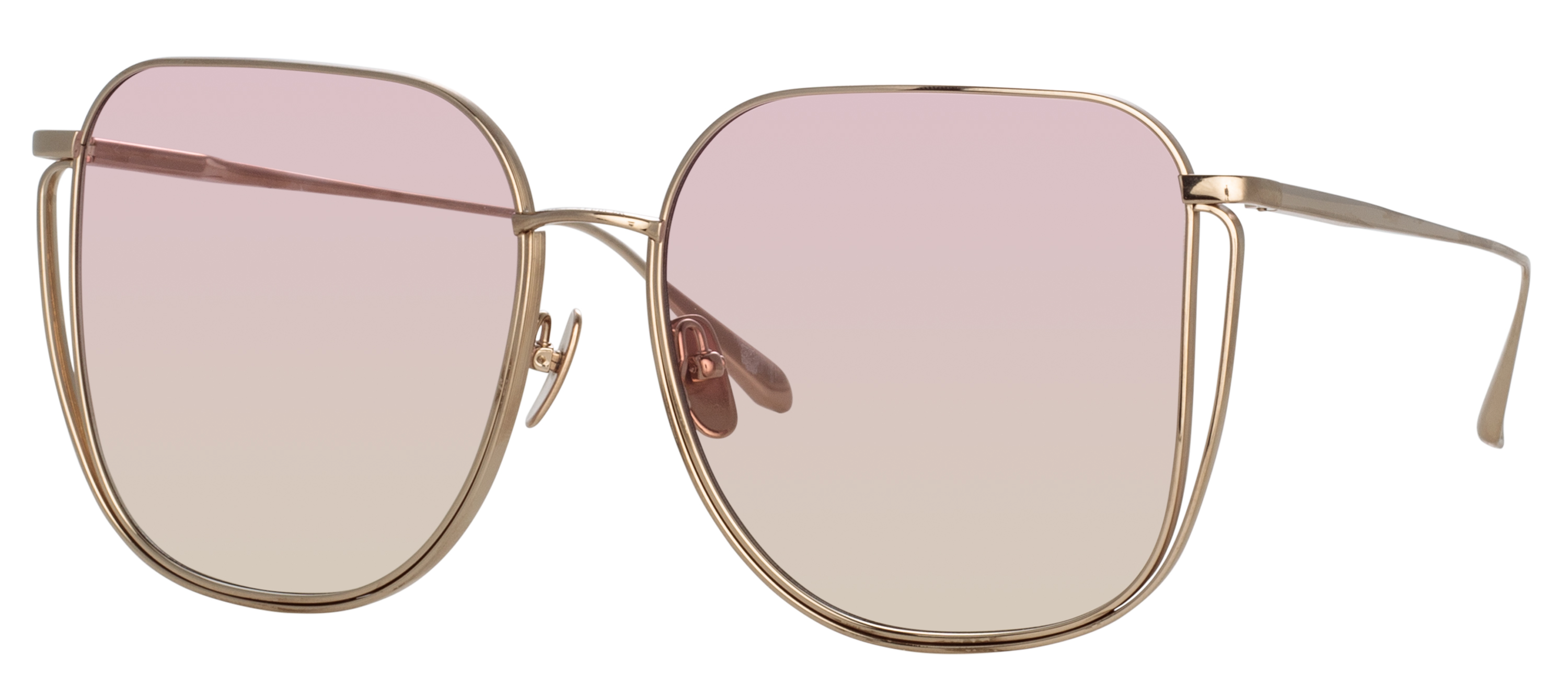 Color_LFL1347C4SUN - Camry Oversized Sunglasses in Light Gold and Lilac Grad