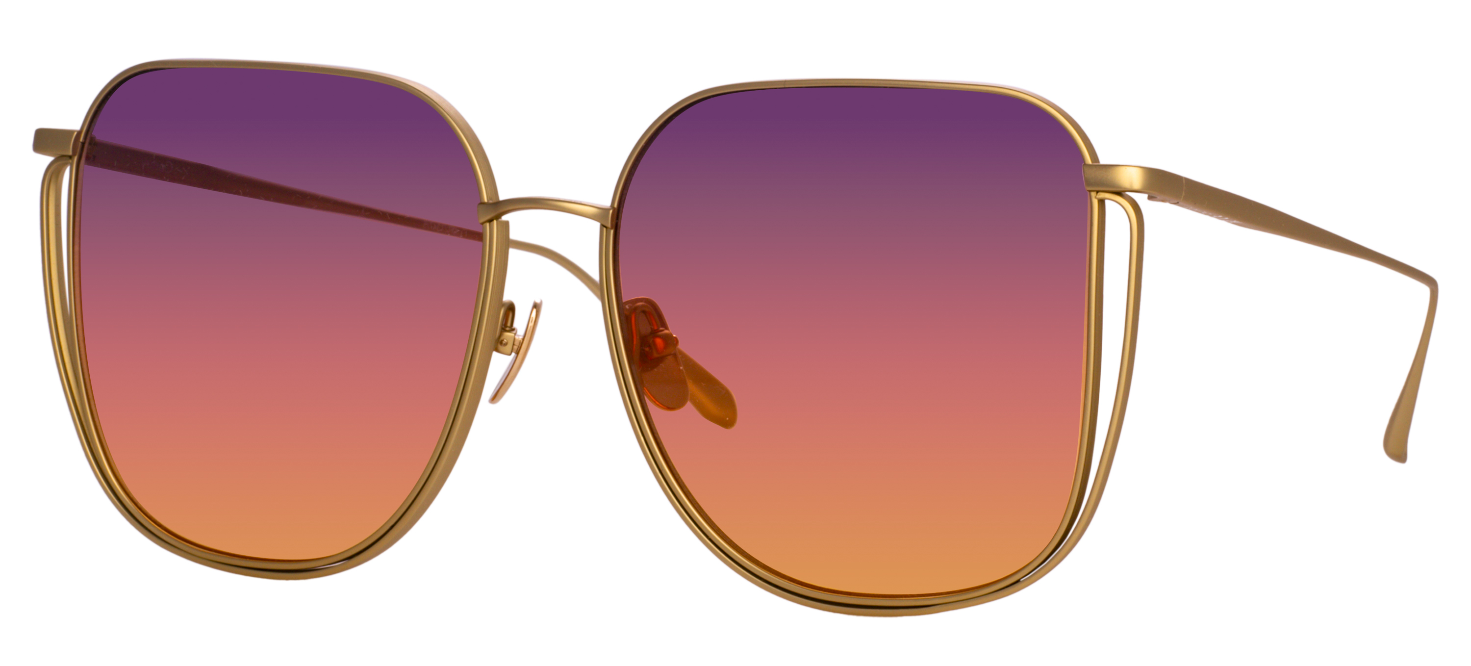 Color_LFL1347C5SUN - Camry Oversized Sunglasses in Matt Champagne and Sunset Grad