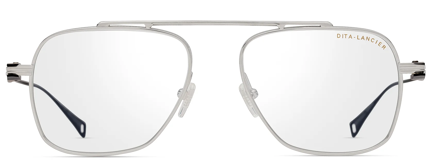 Color_DLX140-A-03 - Shiny Silver - Matte Black - Clear Blue Light Filter - Clear