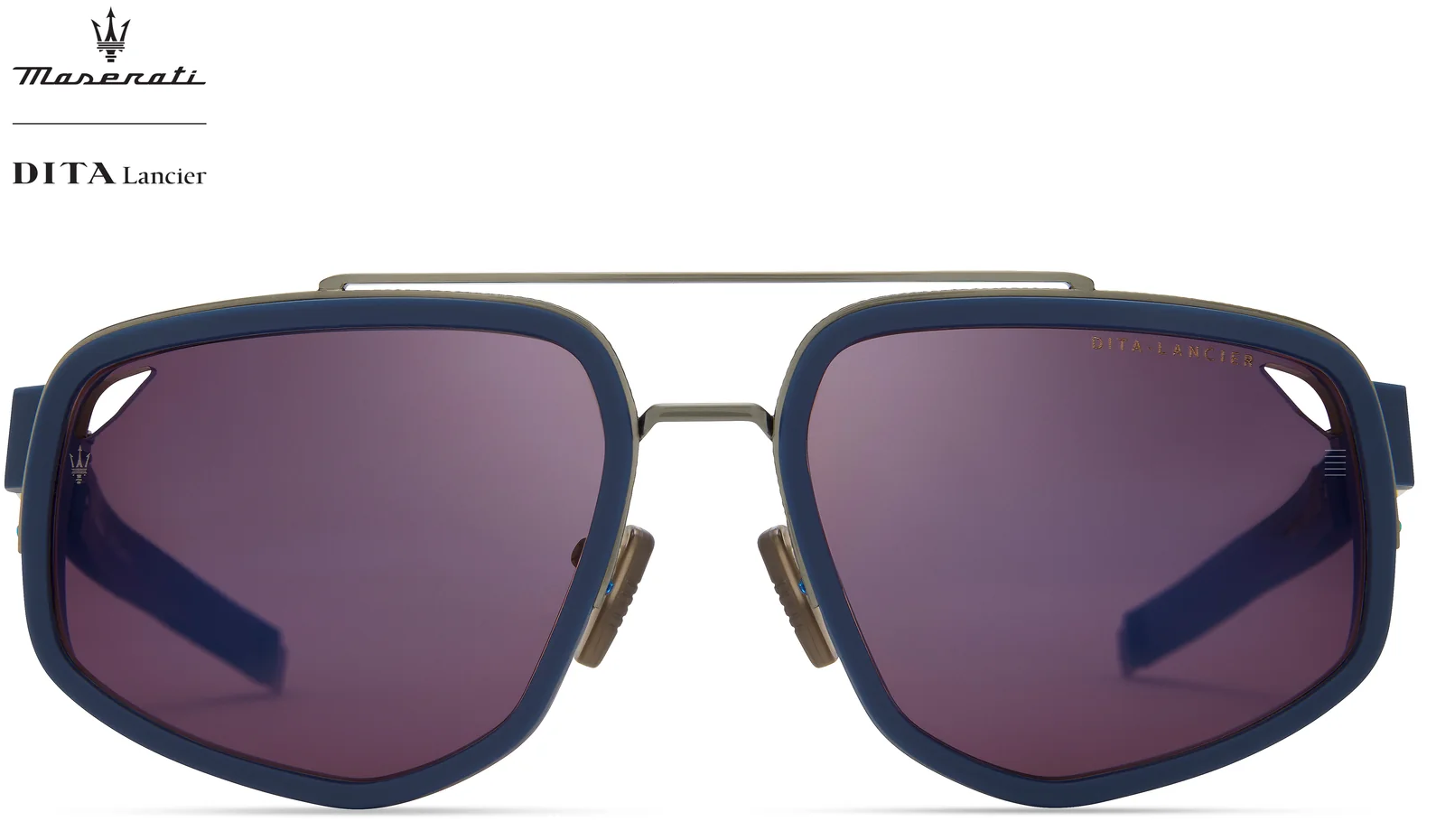 Color_DLS333-A-03 - Brushed Antique Silver - Matte Navy / Land Lens - Blue Flash  Polarized