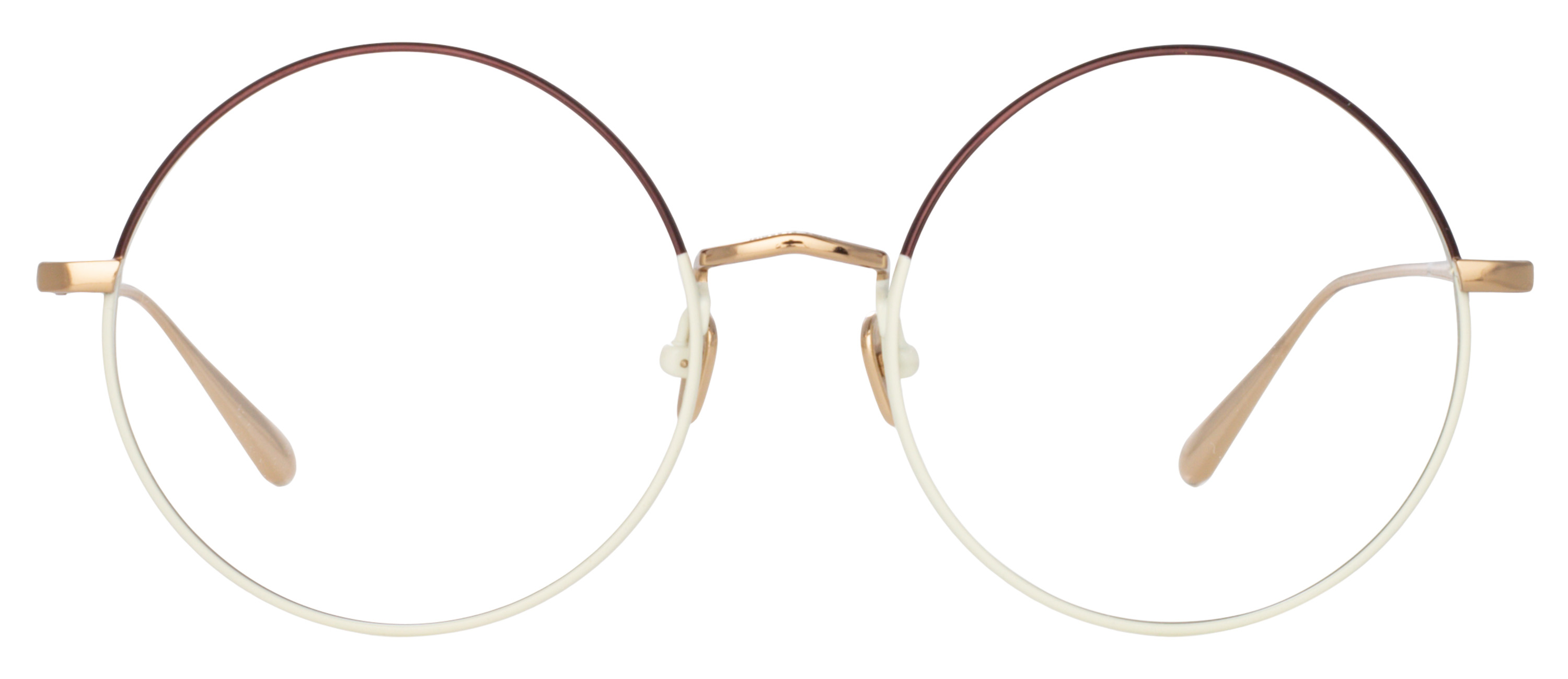 Color_LFL1333C6OPT - Bea Round Eyeglasses in Mocha / Cream / Light Gold