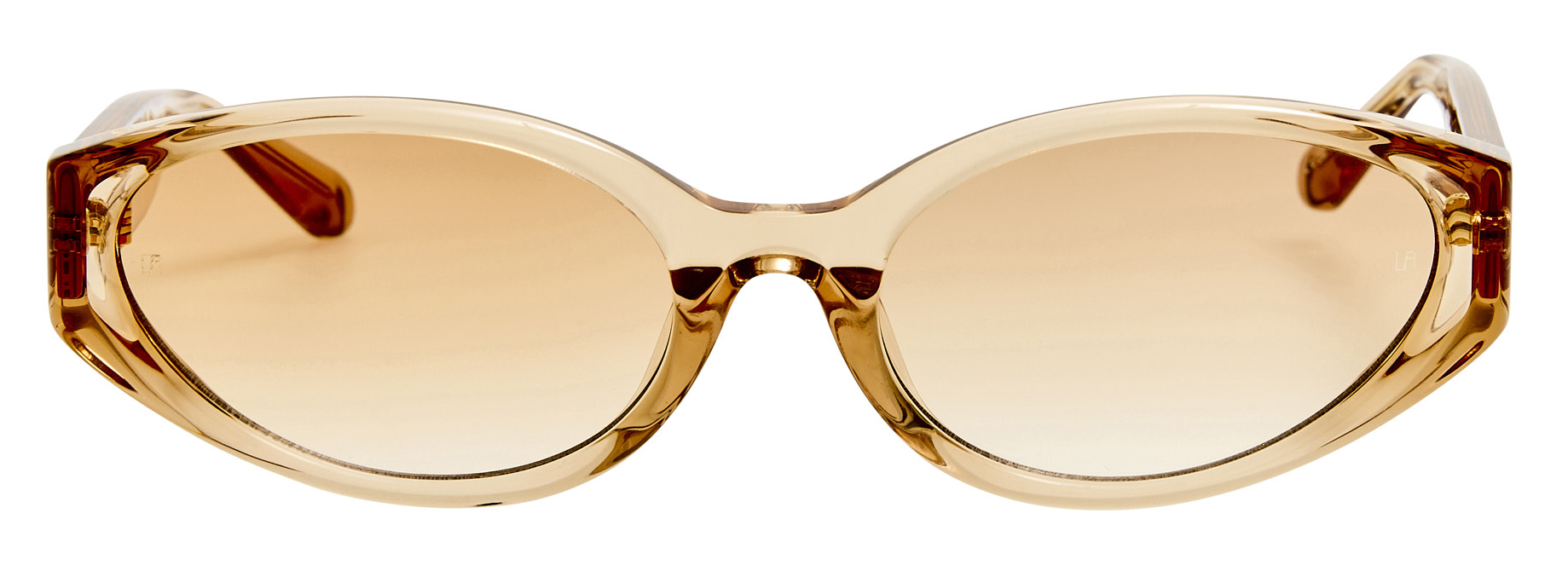 Color_LFL1540C4SUN - Lyra Oval Frame Sunglasses in Orange and Camel Grad