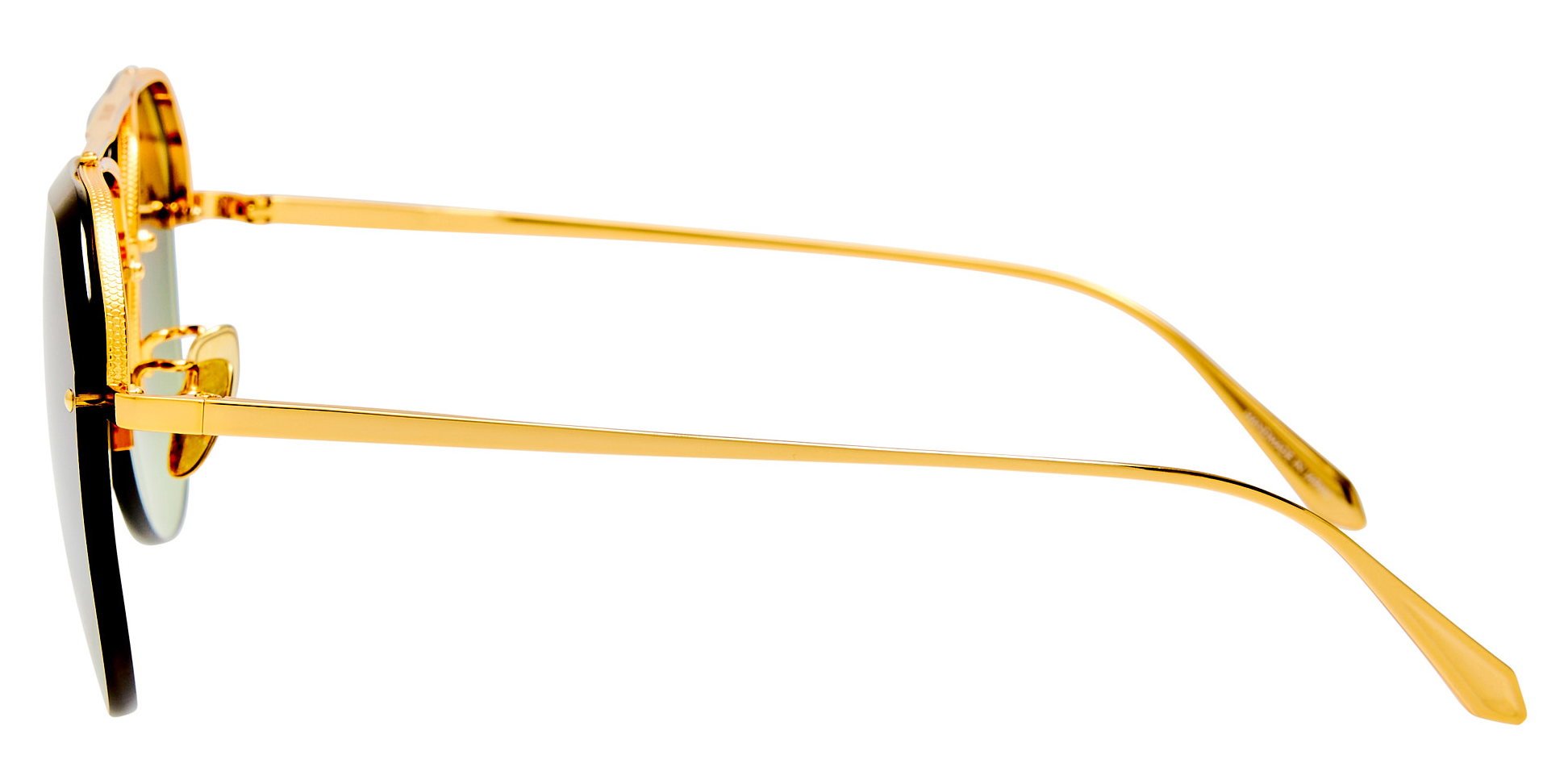 Color_LFL1557C8SUN - Quynh Aviator Sunglasses in Yellow Gold and Green Gradient