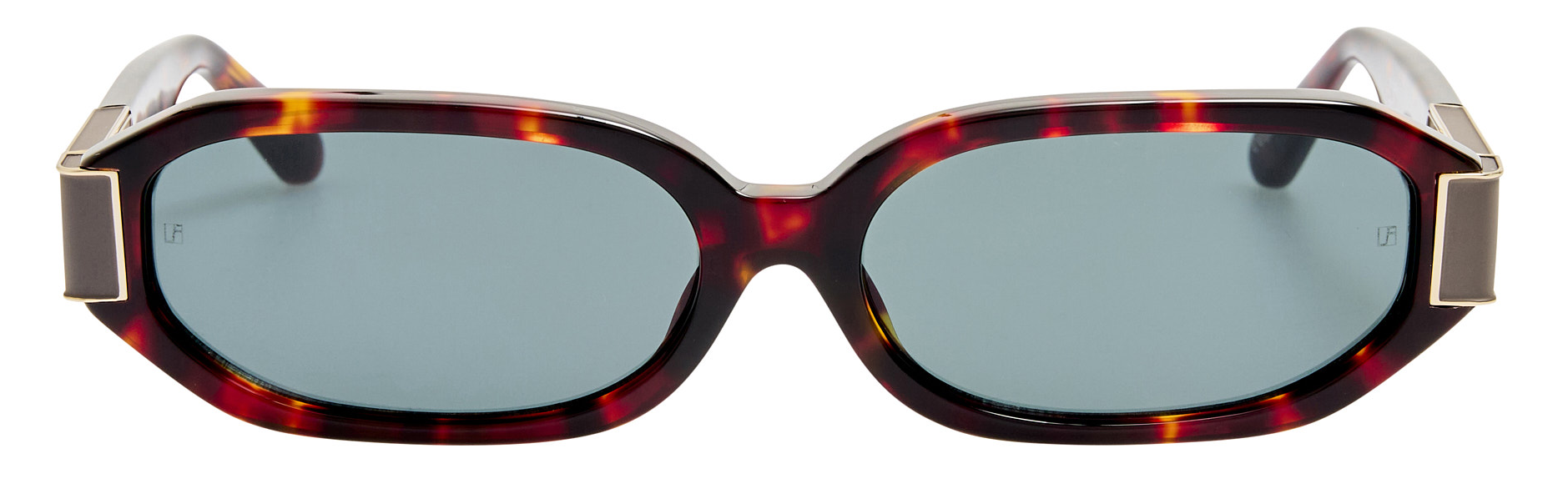 Color_LFL1545C2SUN - Laura Angular Frame Sunglasses Dark T-Shell and Deep Green