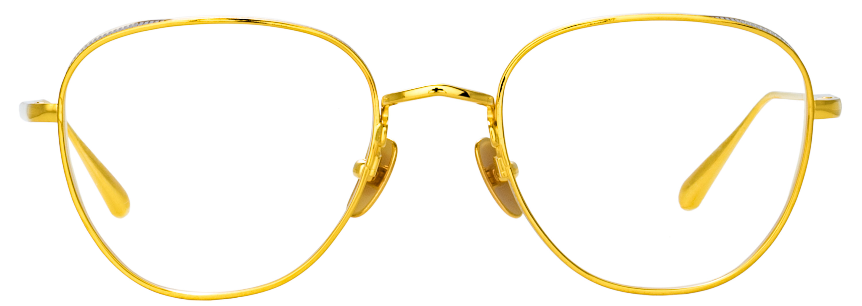Color_LFL1503C4OPT - Hardy Oval Eyeglasses in Yellow Gold / White Gold and Clear