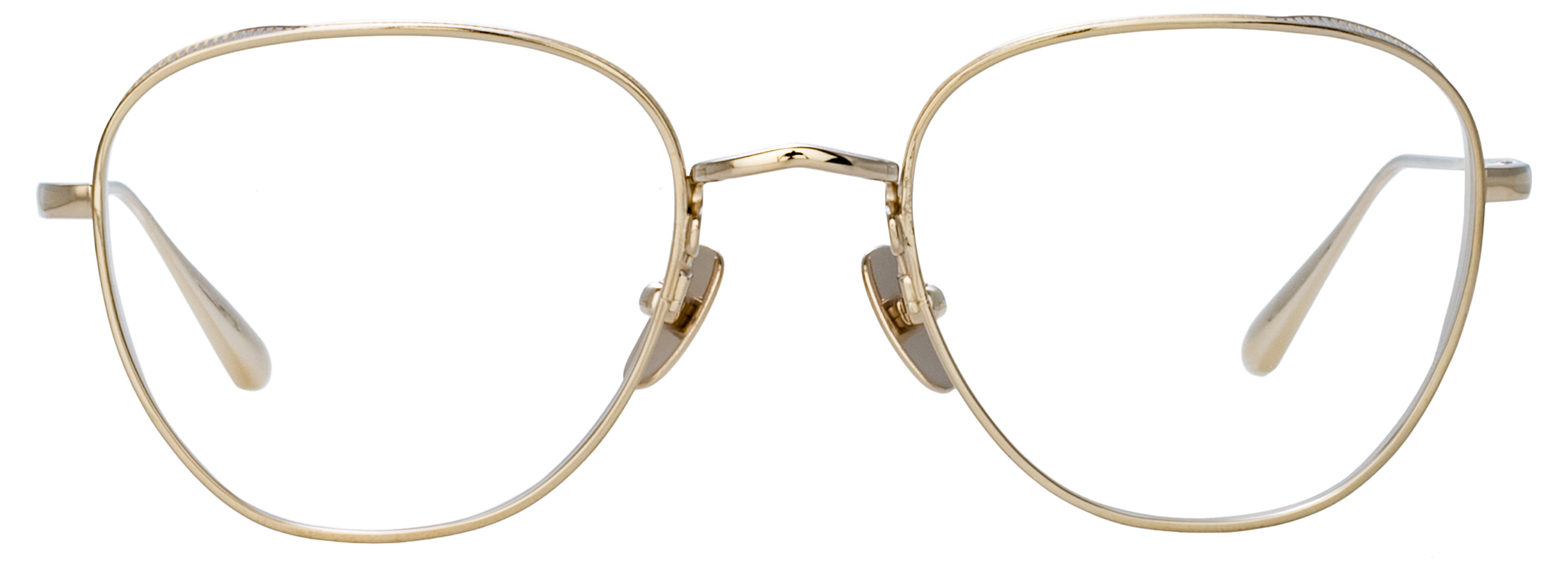 Color_LFL1503C6OPT - Hardy Oval Eyeglasses in Yellow Gold / Light Gold and Clear