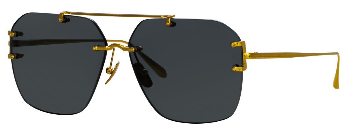 Color_LFL1312C1SUN - Reyner Aviator Sunglasses in Yellow Gold and Deep Green