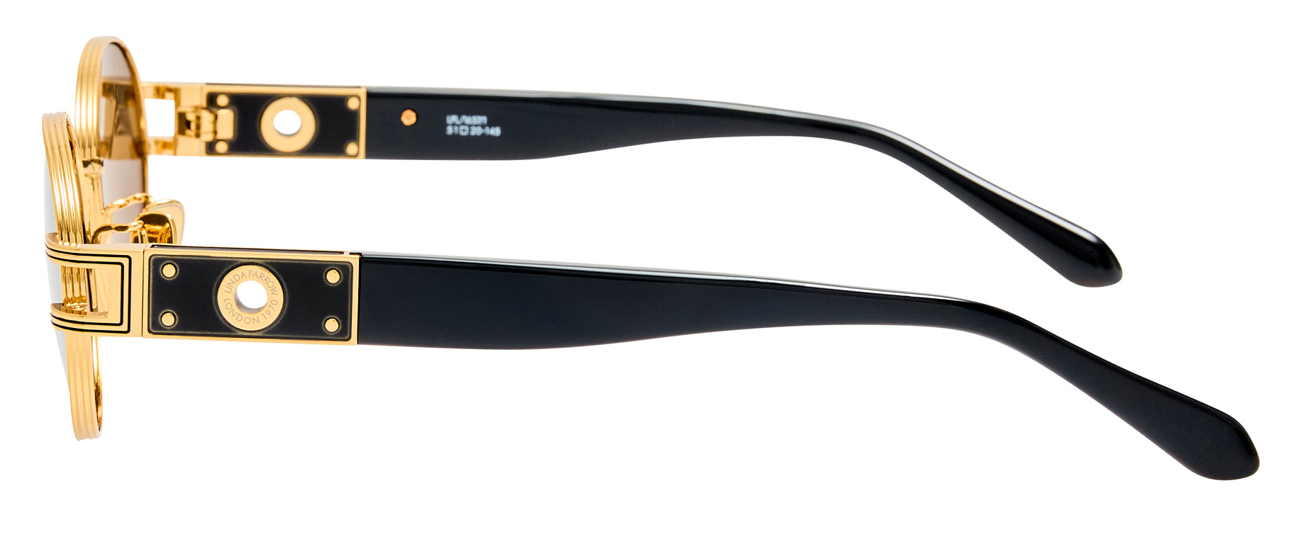 Color_LFL1657C1SUN - Phoebe Oval Frame Sunglasses in Yellow Gold and Grey
