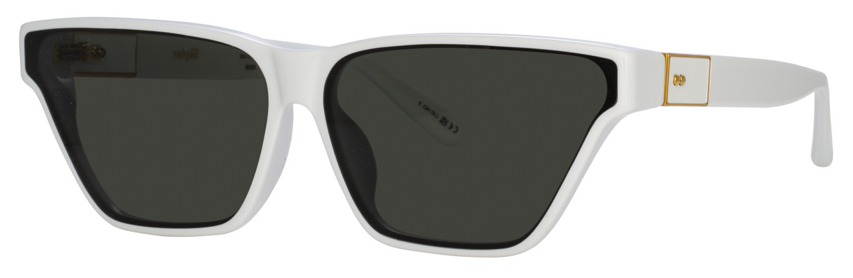 Color_LFL1466C2SUN - Skyler Cat Eye Sunglasses in White and Grey
