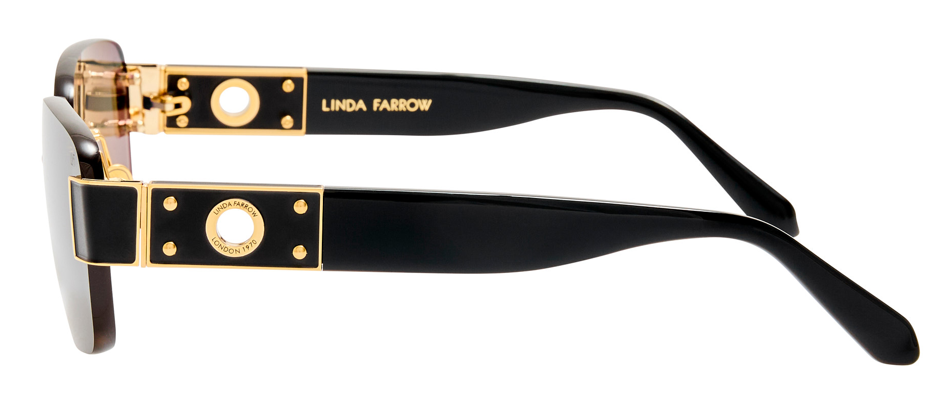 Color_LFL1643C1SUN - Jessica Rectangular Frame Sunglasses in Black and Grey