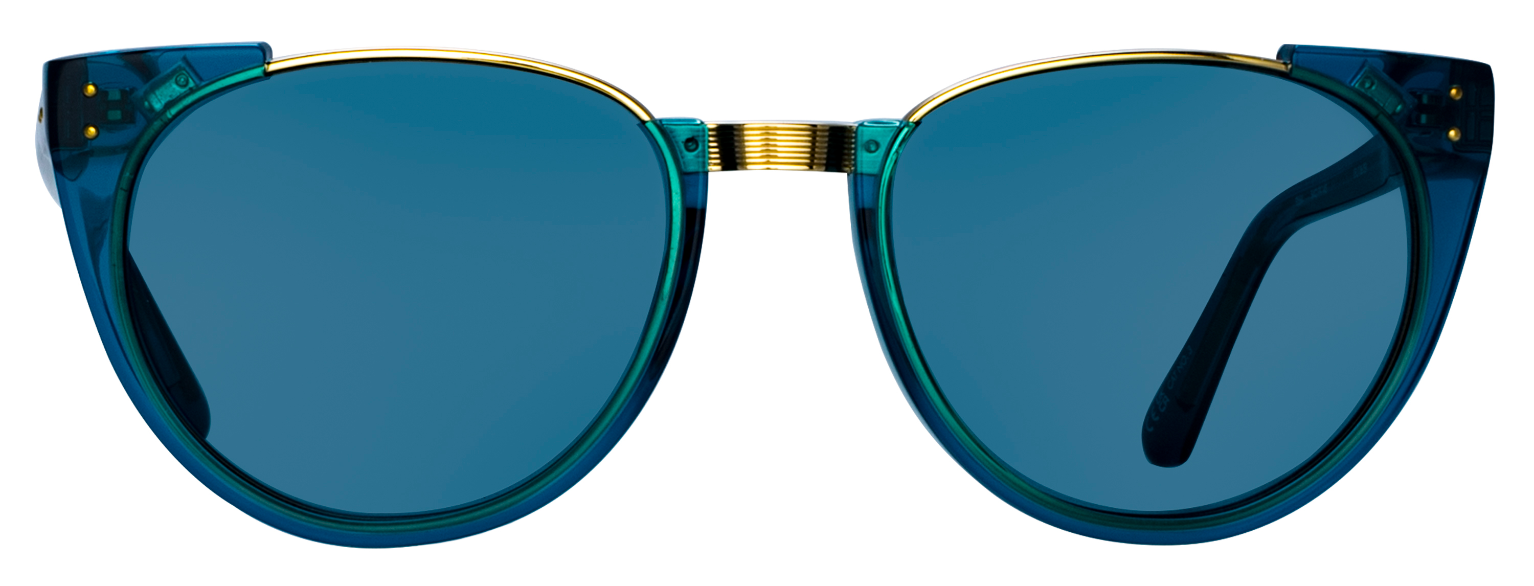 Color_LFL136C59SUN - Iris Oval Frame Sunglasses in Aqua and Aqua