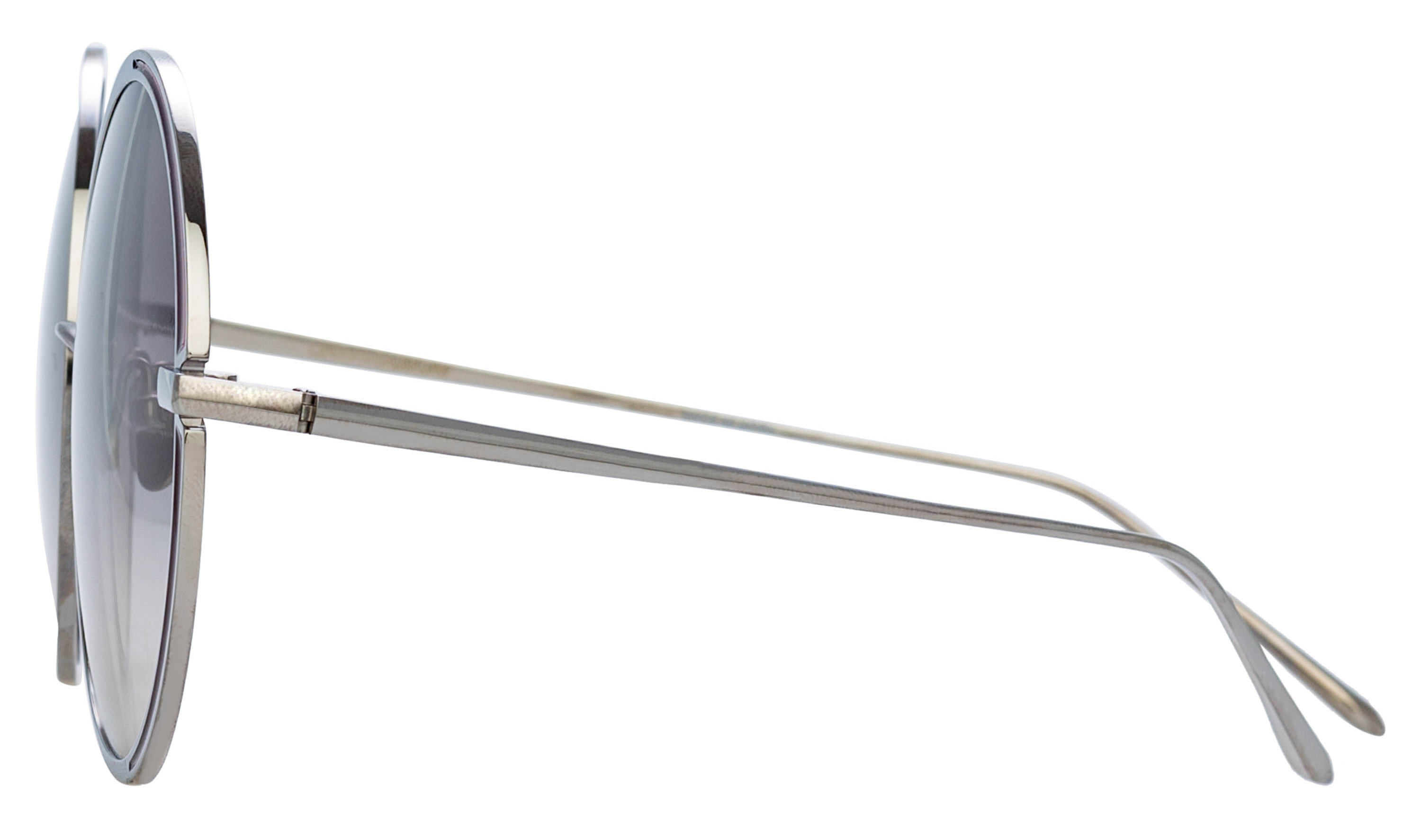 Color_LFL933C6SUN - Hart Round Frame Sunglasses in White Gold and Grey Grad