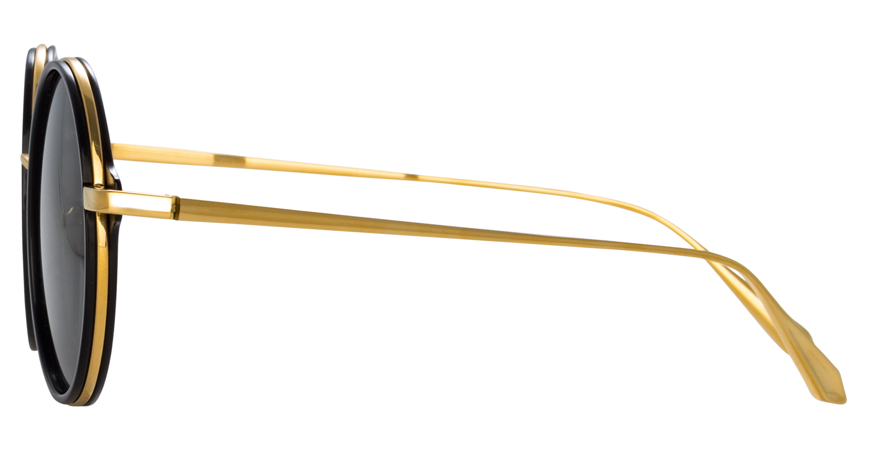 Color_LFL1247C4SUN - Bara Round Sunglasses in Titanium Black and Grey