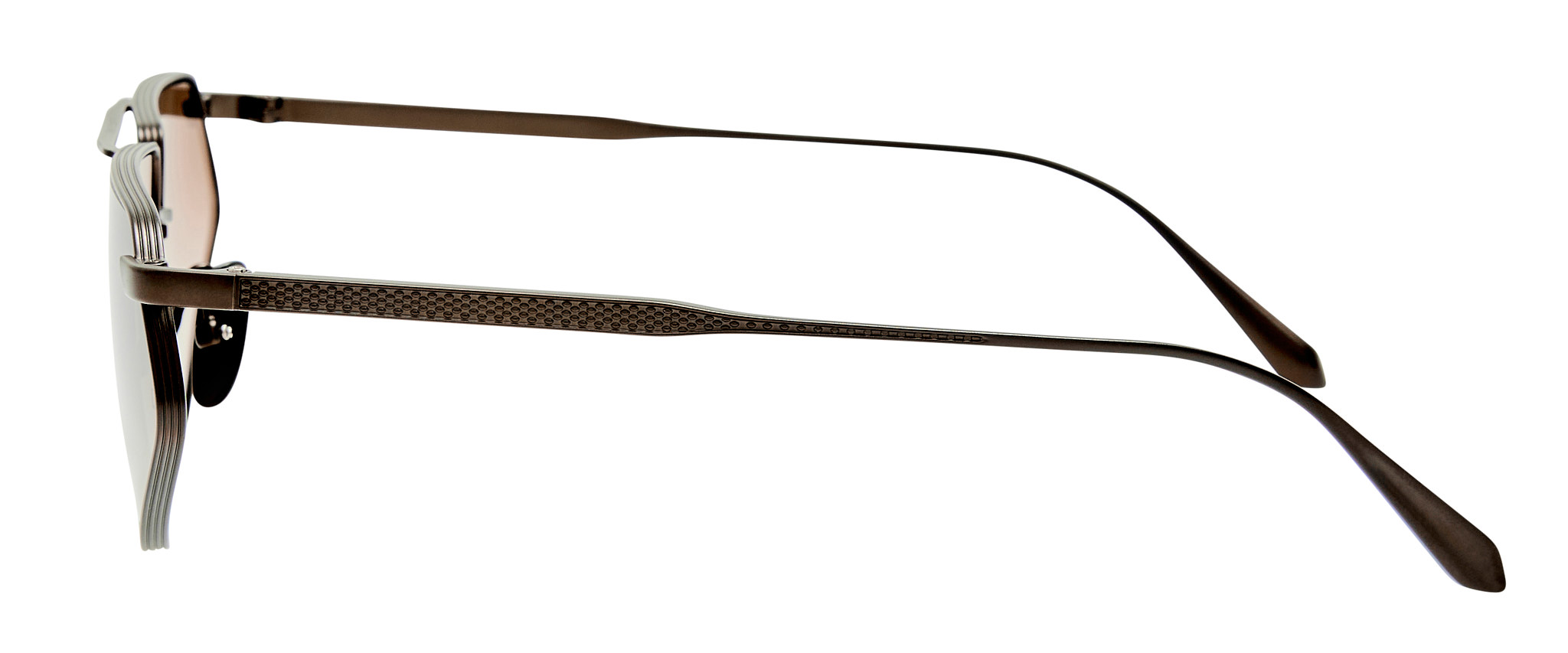 Color_LFL1702C2SUN - Tarian Angular Sunglasses Matte Nickel and Mocha Grad