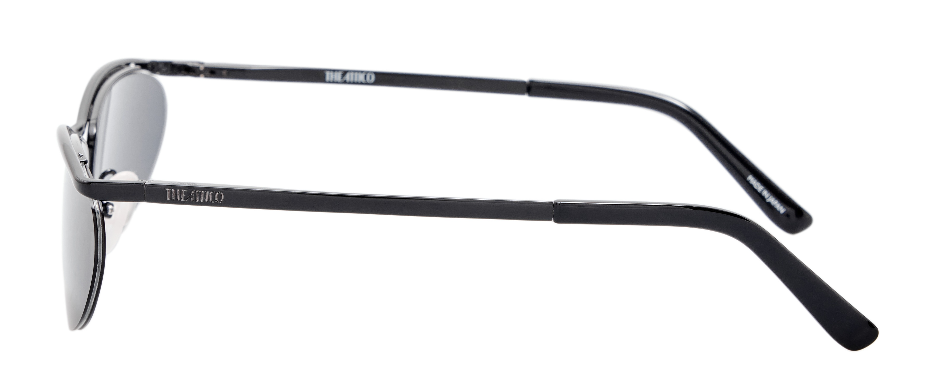 Color_ATTICO84C3SUN - The Attico Charlotte Cat-Eye Sunglasses in Shiny Black and Grey